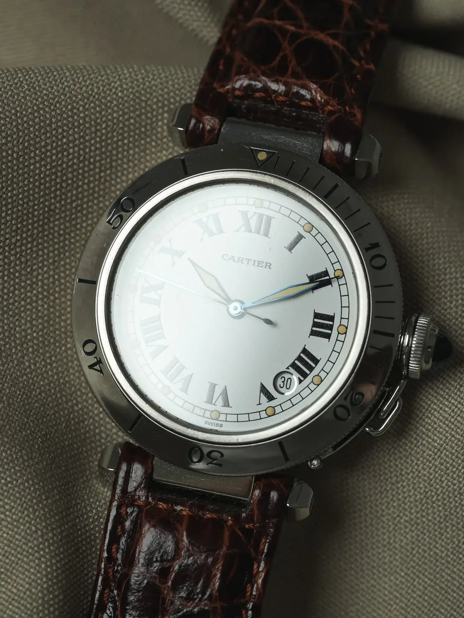 Montre Cartier Pasha Vintage - ref. R4020 Acier 38mm (Années 2000) - Atelier Victor