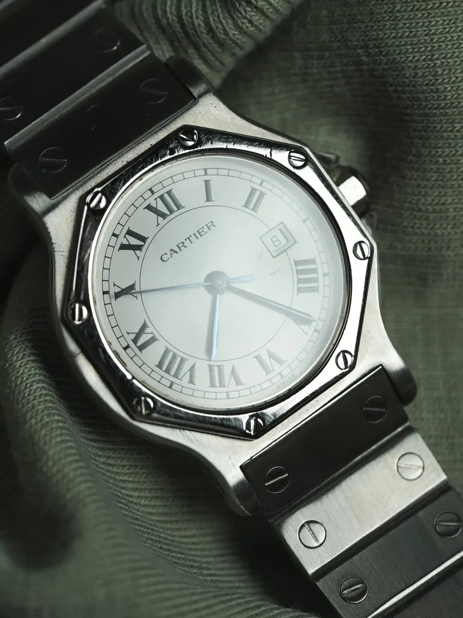Montre Cartier Santos Octogonale Vintage - Acier 2965 (Années 1980) - Atelier Victor