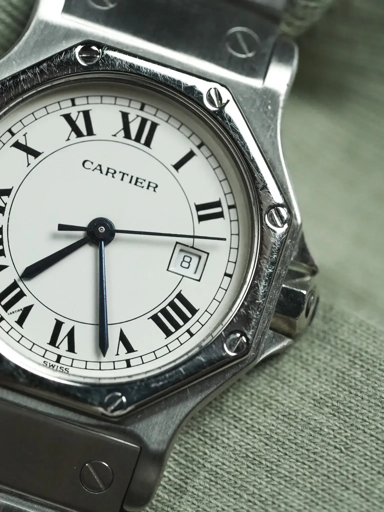 Montre Cartier Santos Octogonale Vintage - Acier 2965 (Années 1980) - Atelier Victor