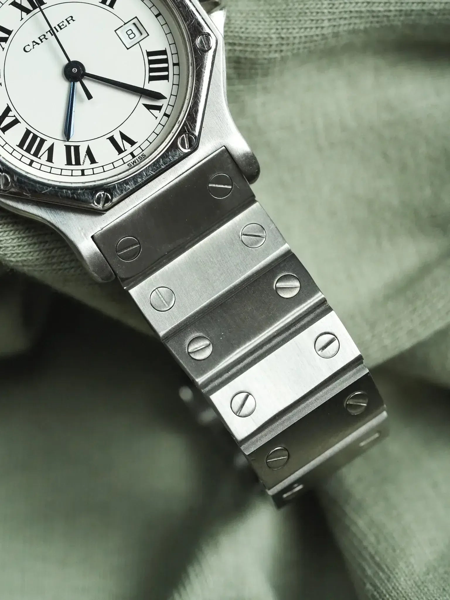 Montre Cartier Santos Octogonale Vintage - Acier 2965 (Années 1980) - Atelier Victor