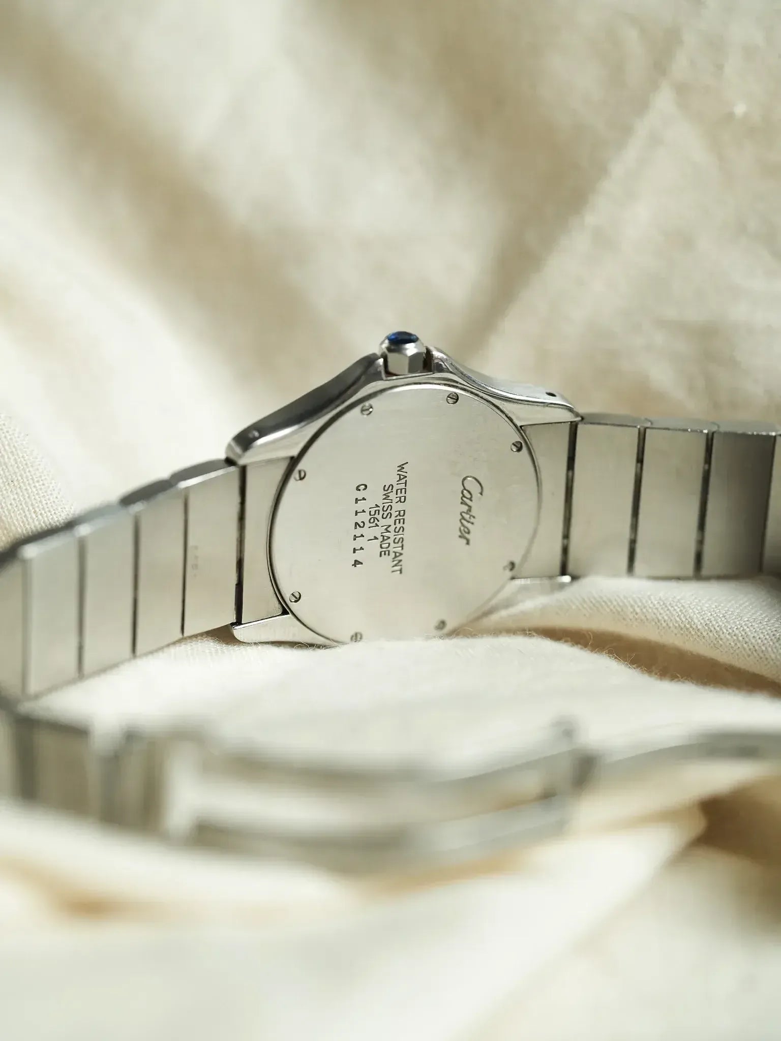 Montre Cartier Santos Ronde GM Vintage - Acier 1561 (Années 1990) - Atelier Victor