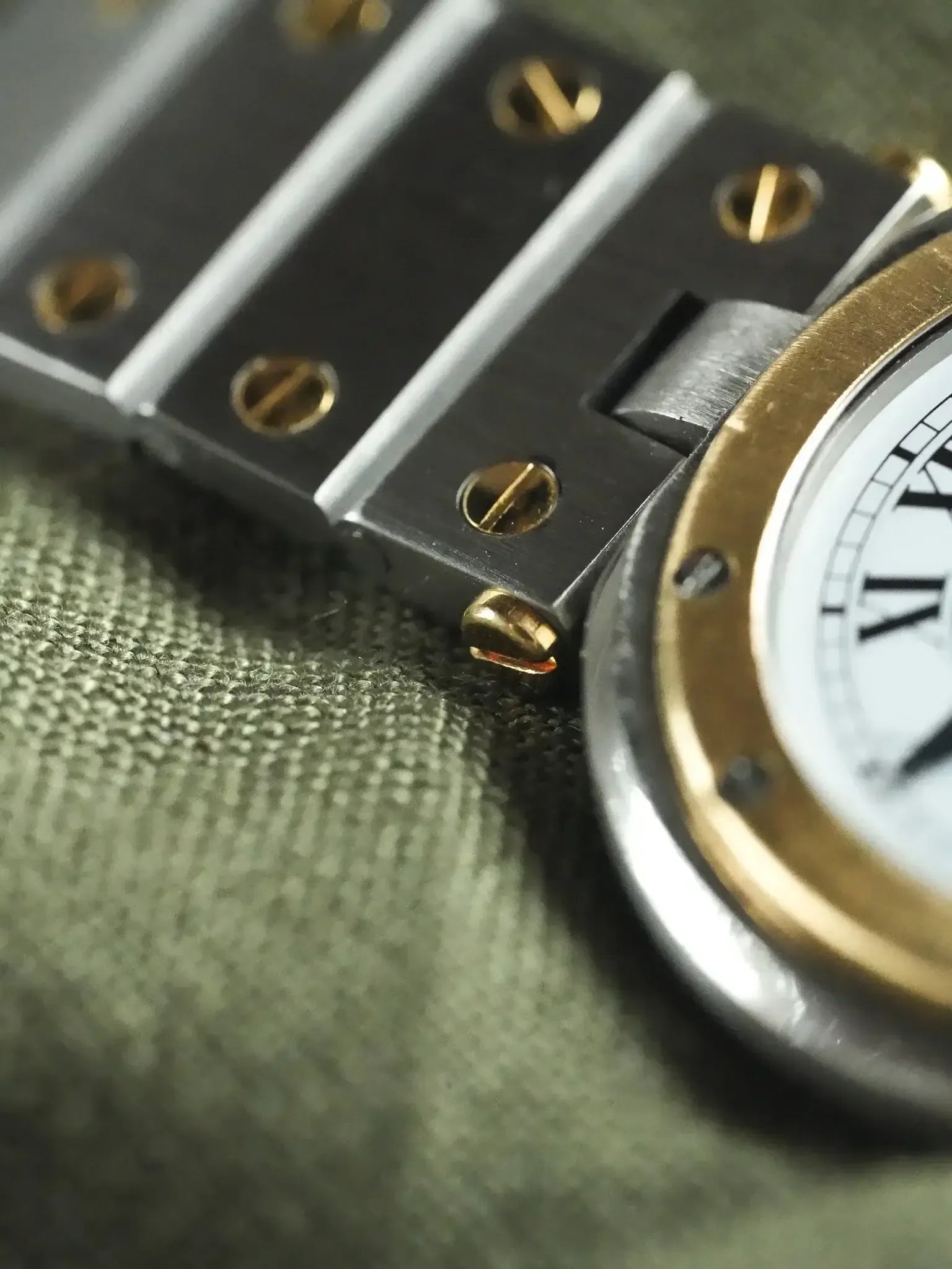 Montre Cartier Santos Vendome GM Vintage - Or et Acier 8191 (Années 1980) - Atelier Victor