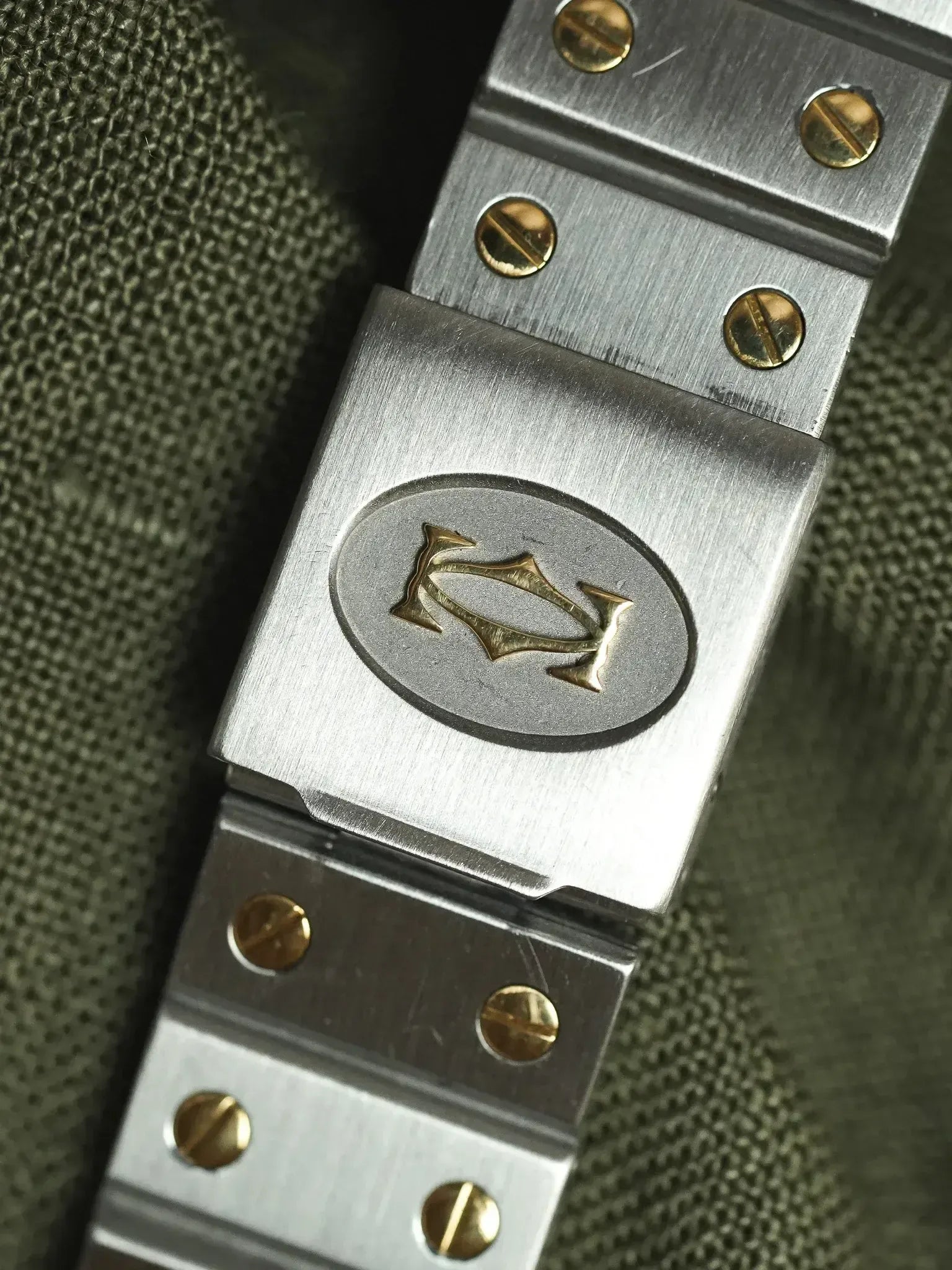 Montre Cartier Santos Vendome GM Vintage - Or et Acier 8191 (Années 1980) - Atelier Victor