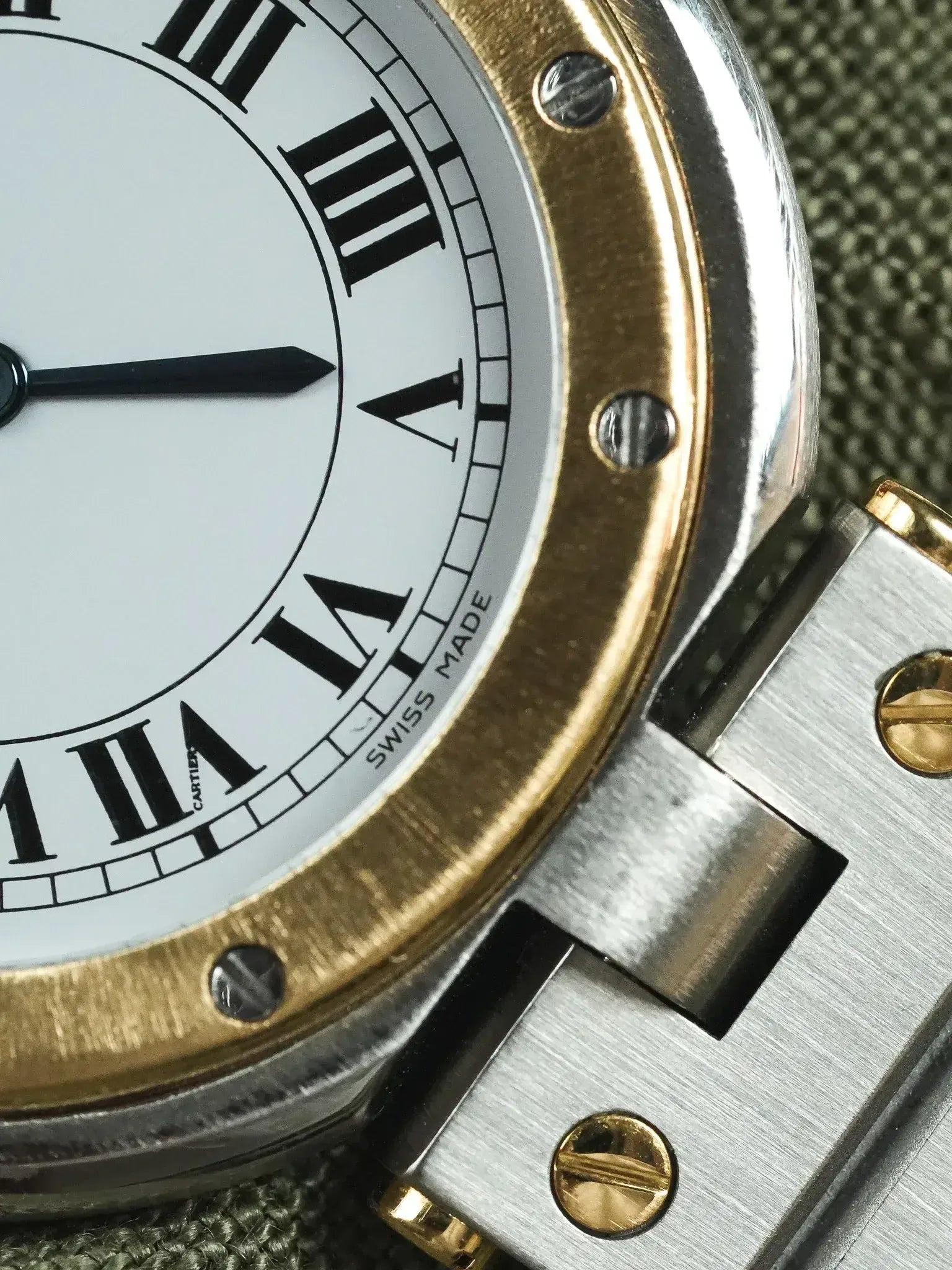 Montre Cartier Santos Vendome GM Vintage - Or et Acier 8191 (Années 1980) - Atelier Victor