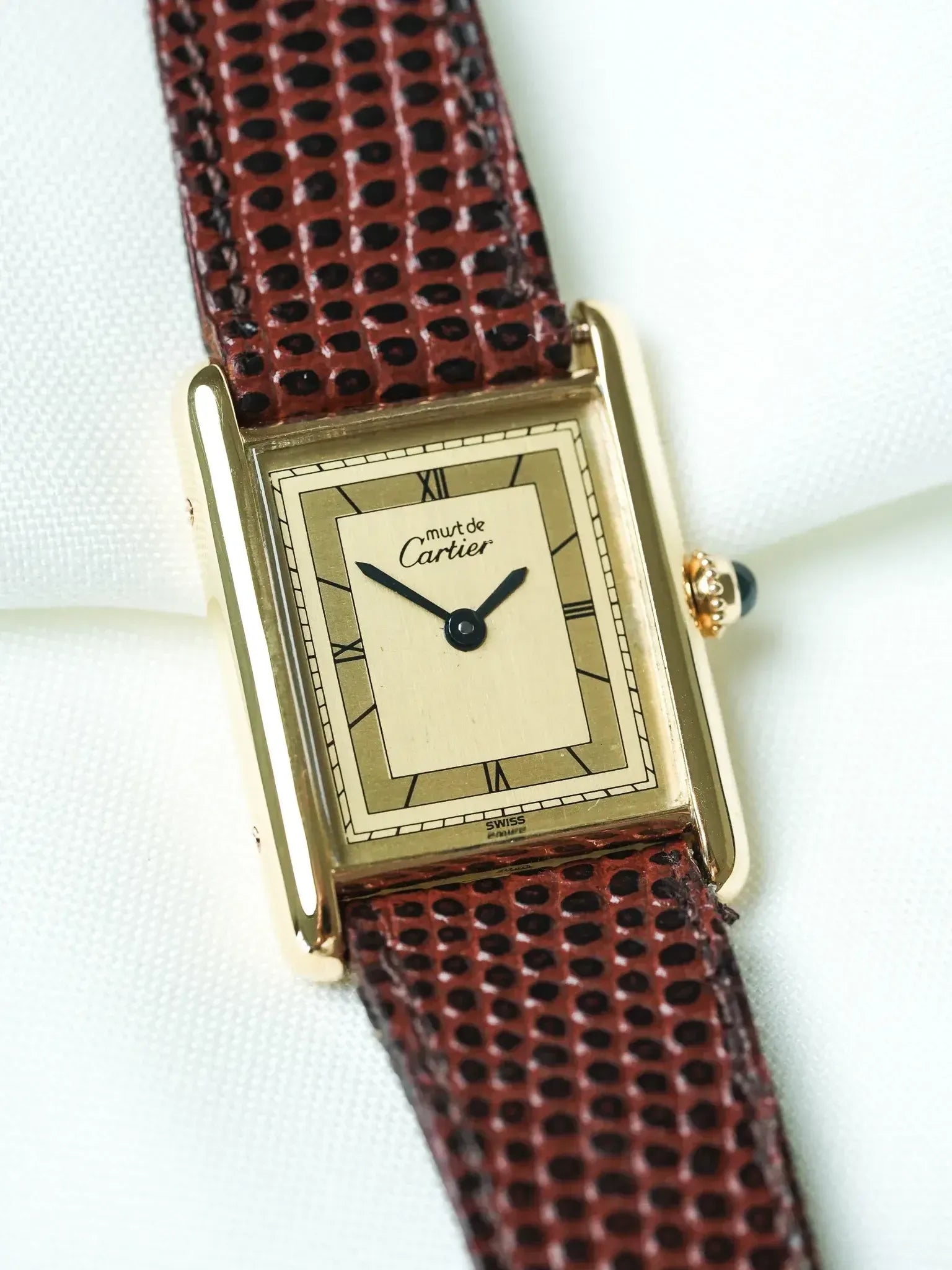 Reloj Cartier Tank Must Vermeil (Años 80/90) – Ref. 590005 Esfera Champagne