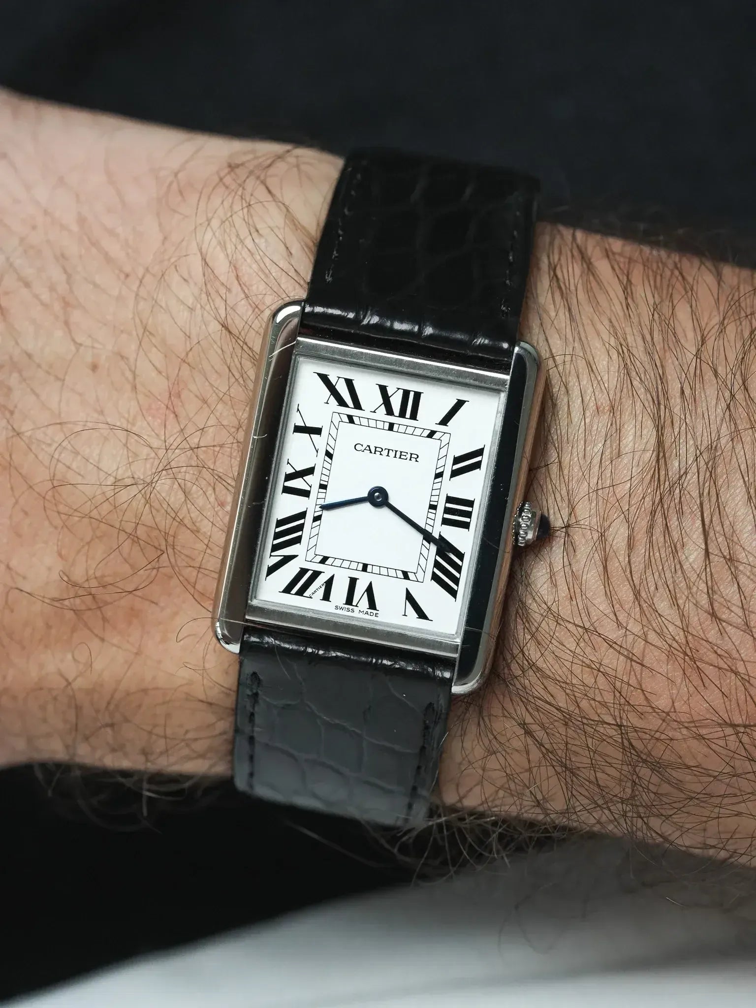Montre Cartier Tank Solo Large (Ref. 3169) - Acier & Boucle Déployante (2010s)