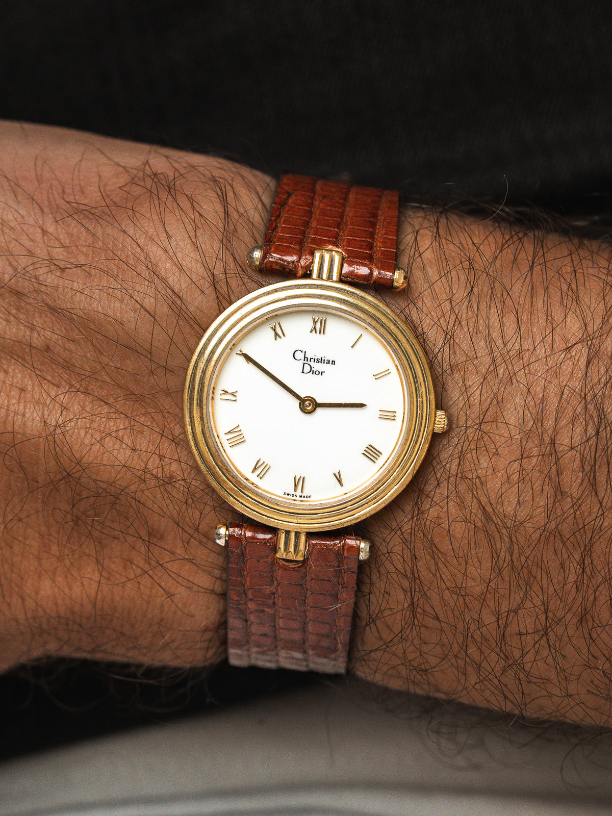 Montre Christian Dior Vintage — Chiffres Romains Or (1990s)
