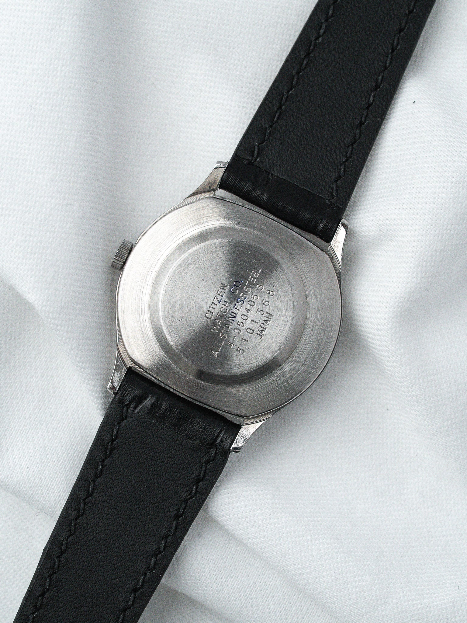 Montre Citizen Electronic 4-350405.S Acier — Coussin Vert (1970s)