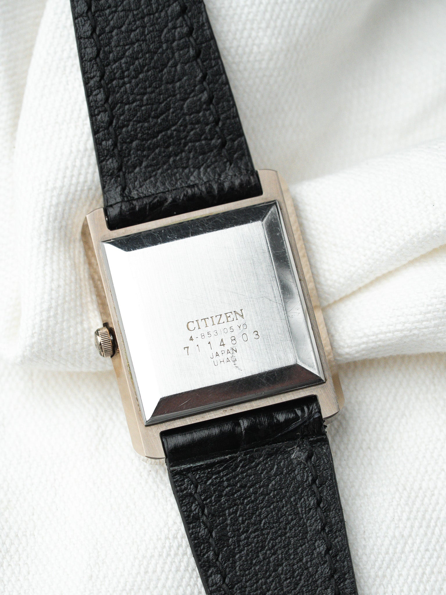 Montre Citizen Vintage - Tank Chocolat Bronze (1987) - Atelier Victor