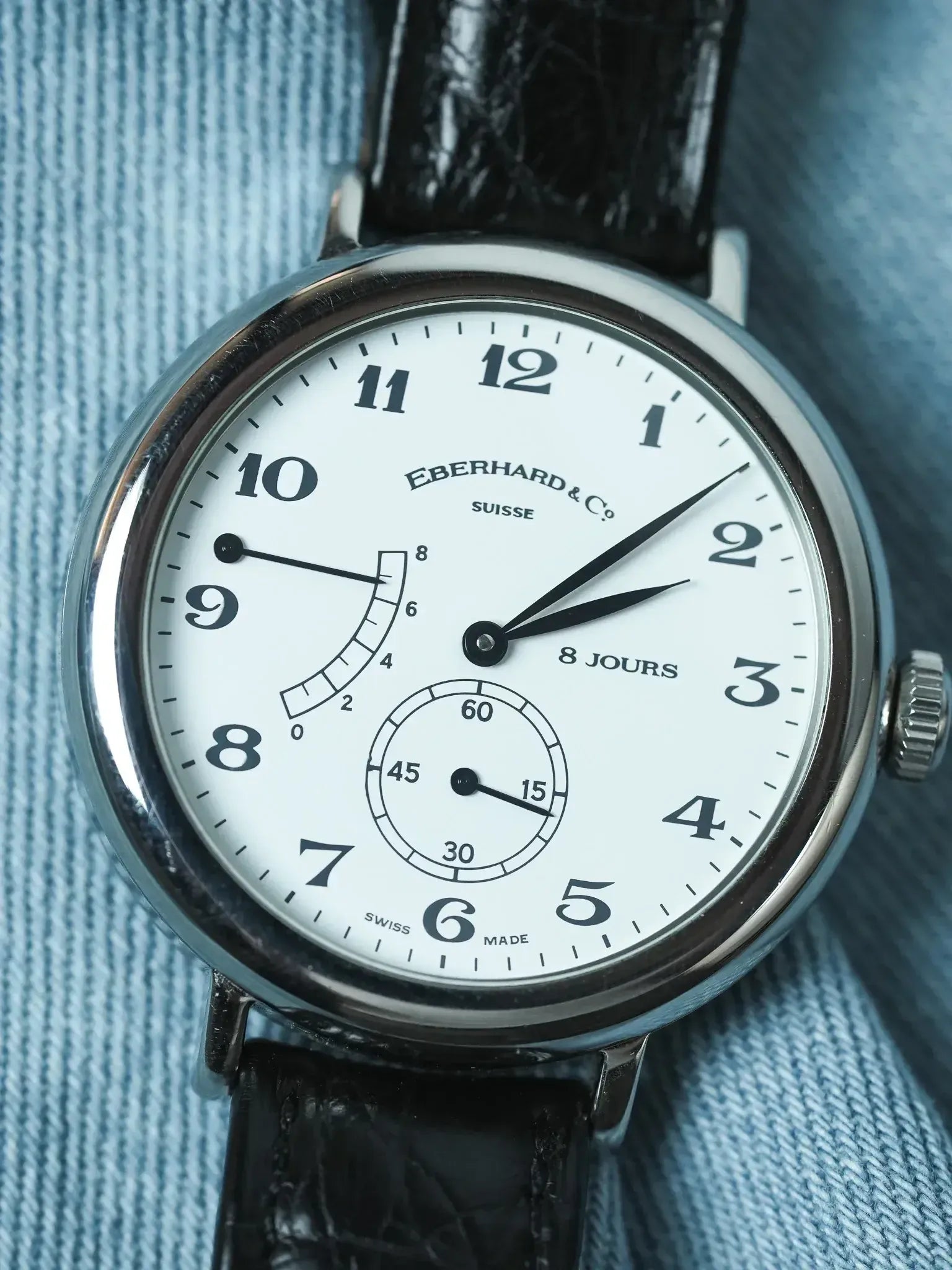 Montre Eberhard & Co 21017 - 8 Jours Acier (Années 1990) - Atelier Victor