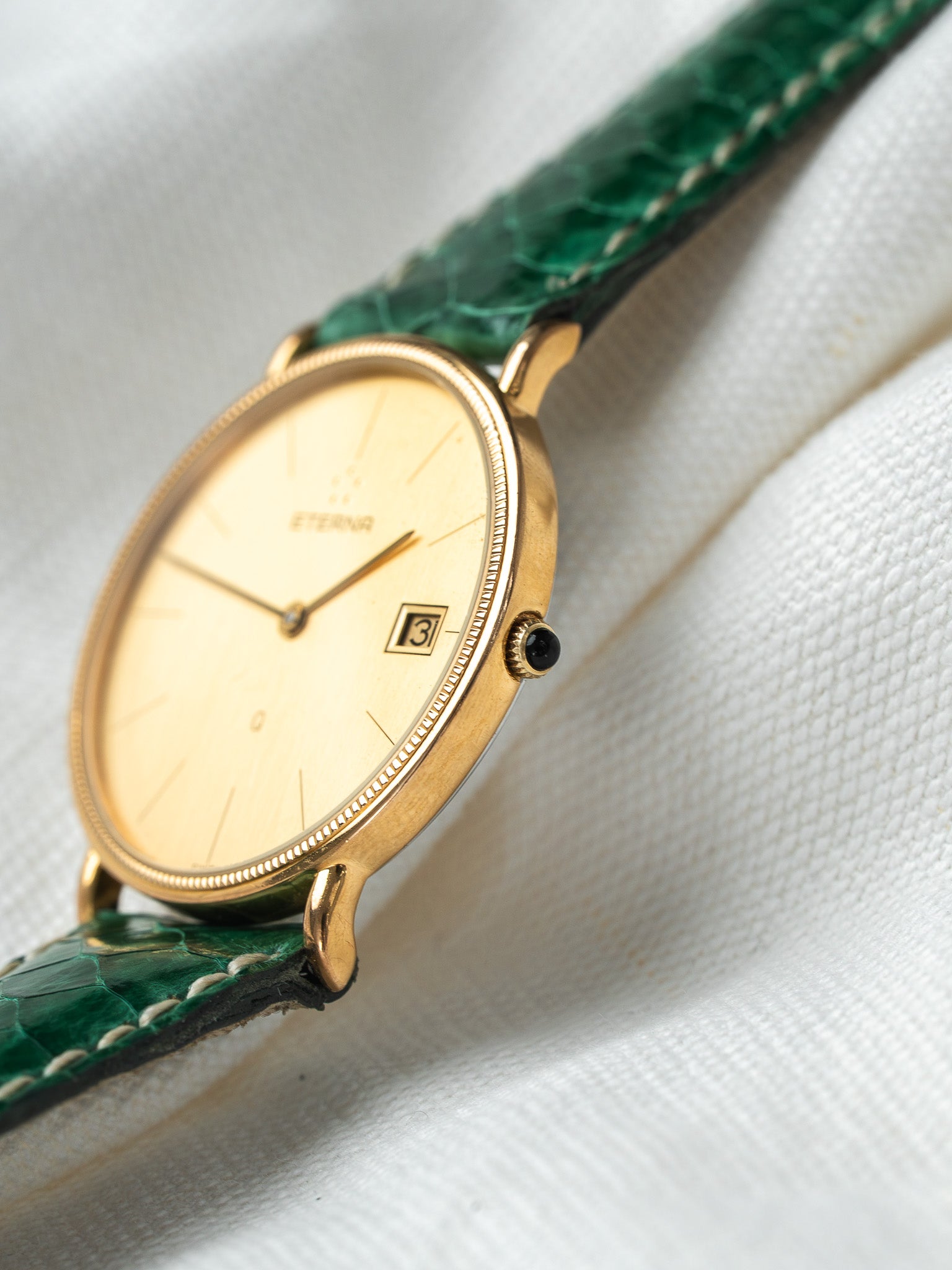Montre Eterna Vintage - Plaqué or guilloché (Années 1990) - Atelier Victor