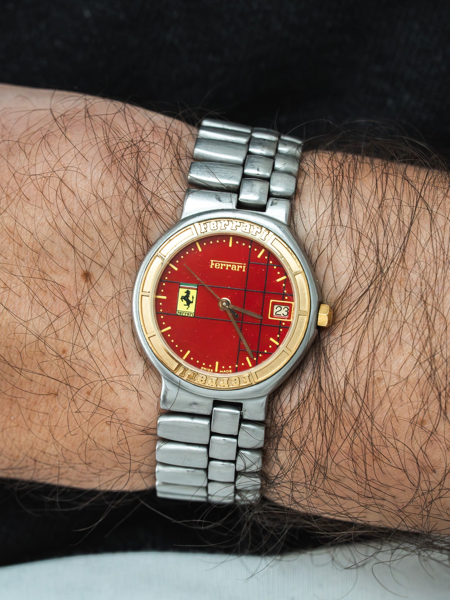 Montre Ferrari by Cartier Vintage - 31mm Acier et Or (Années 1980) - Atelier Victor