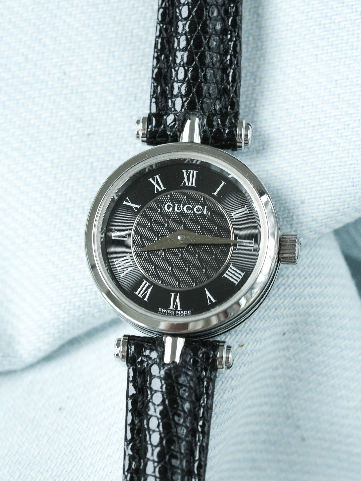 Montre Gucci Vintage (Années 2000) – Acier Cadran Noir - Atelier Victor