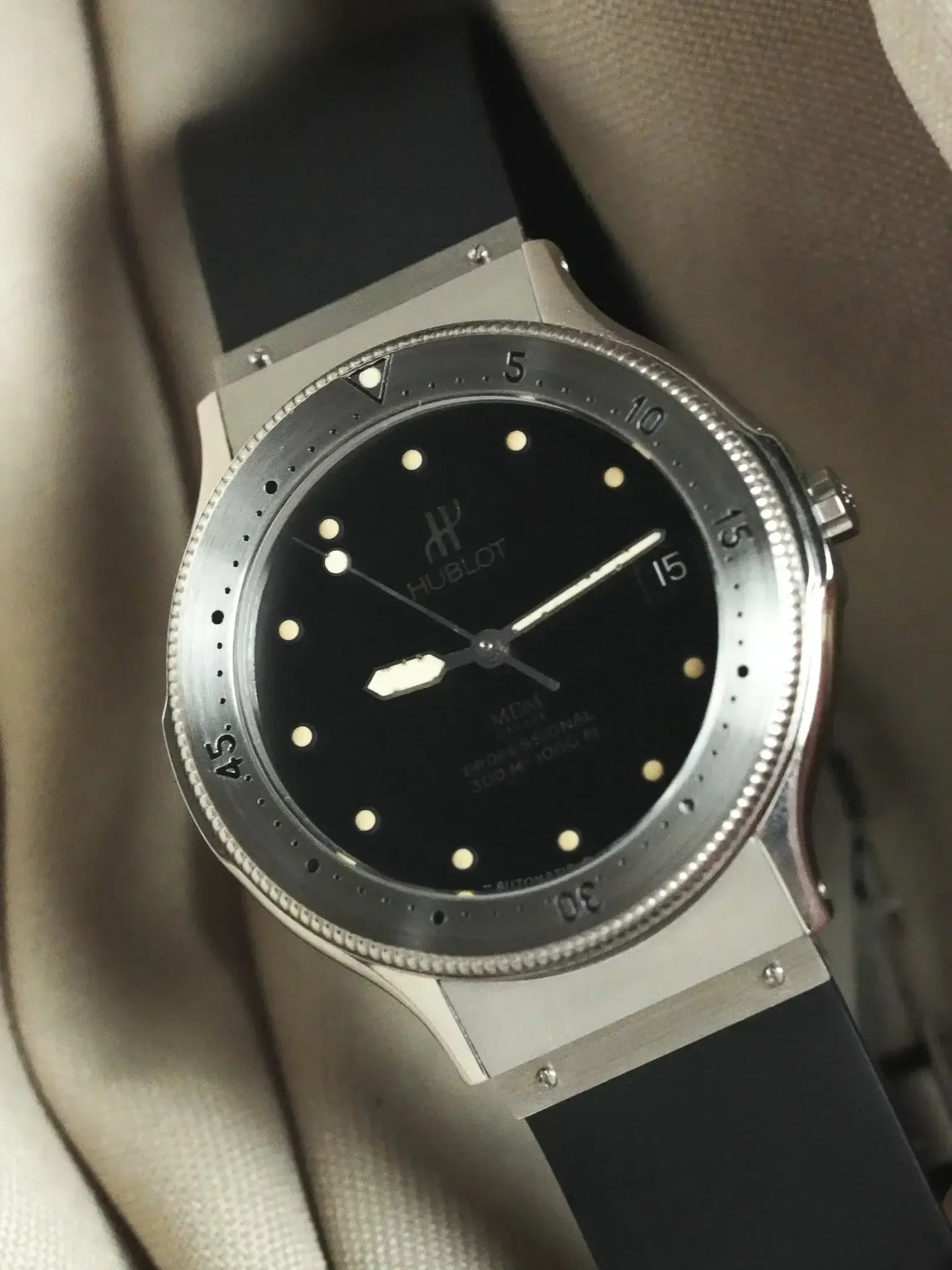 Montre Hublot MDM Professional Vintage - Acier 36mm (Années 1990) - Atelier Victor