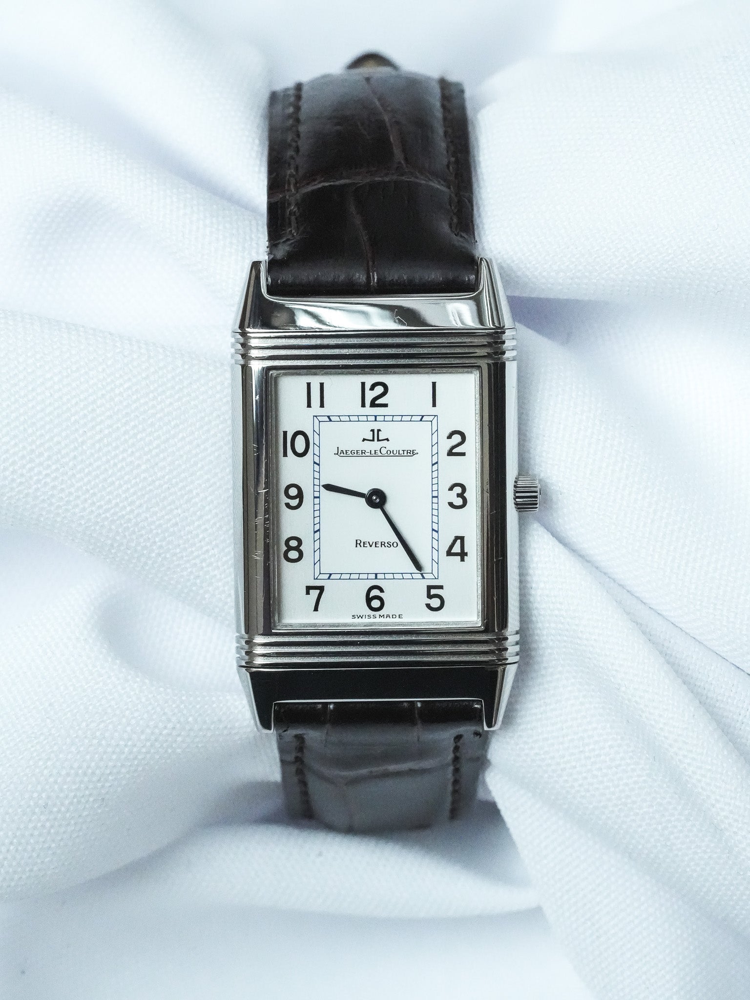 Montre Jaeger-LeCoultre Reservo 250.8.86 Vintage - Manuel Extra-Plate Acier Argent (1990s) - Atelier Victor