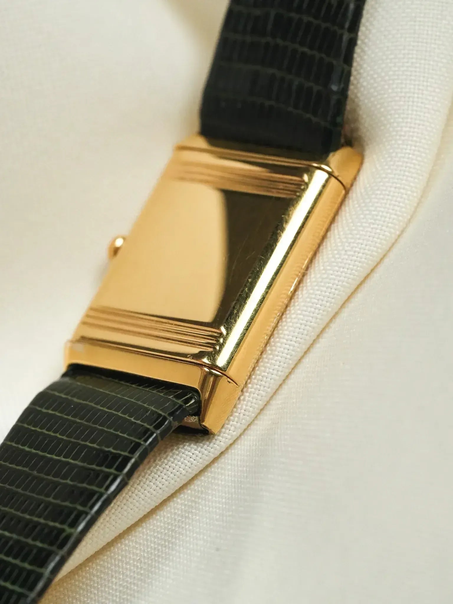 Montre Jules Delas Vintage - "Reverso" Plaqué Or Blanc (Années 1990) - Atelier Victor