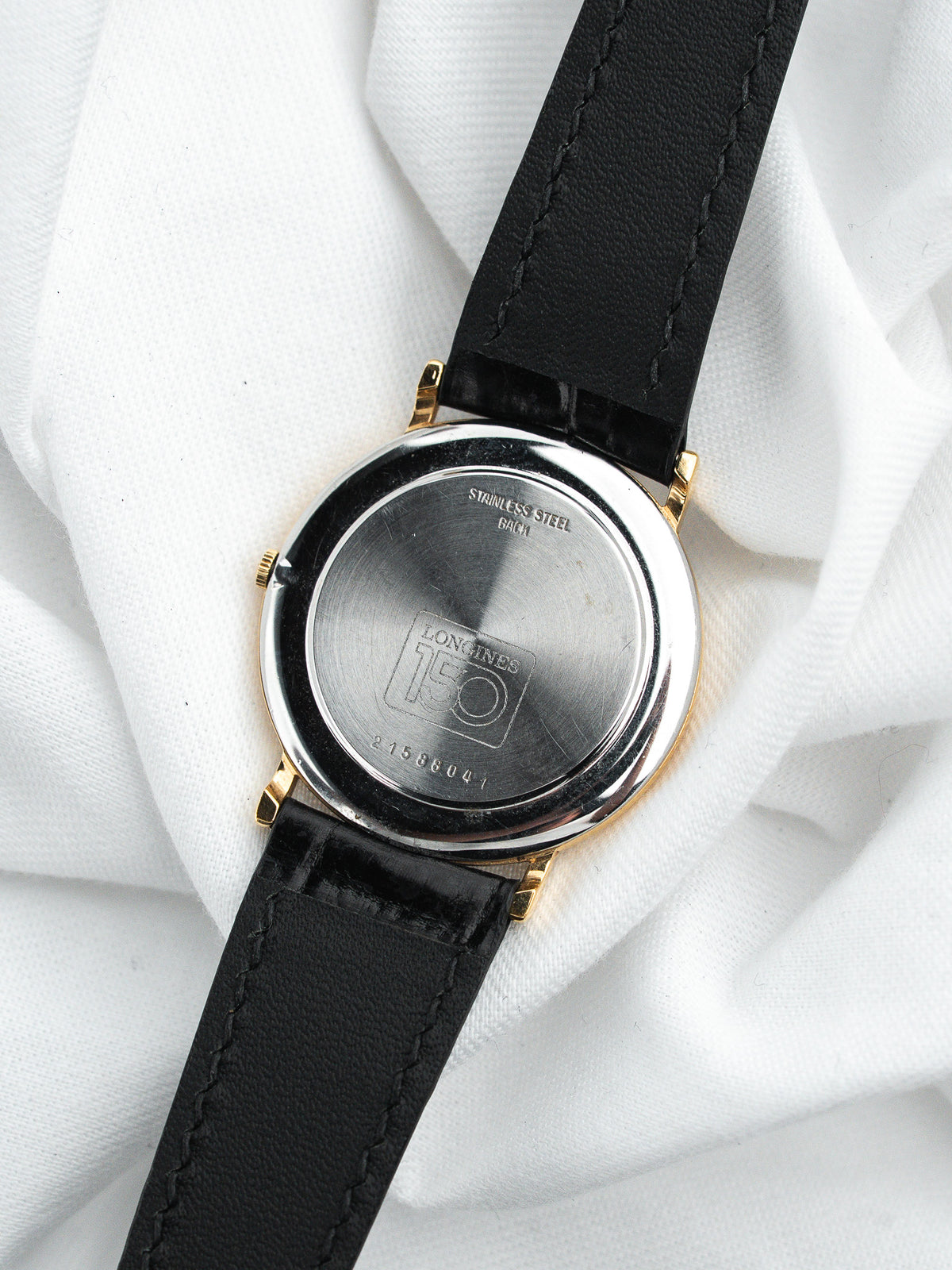 Corona placcata oro e fianco della cassa - Orologio Longines Charleston 5149 Vintage - Atelier Victor