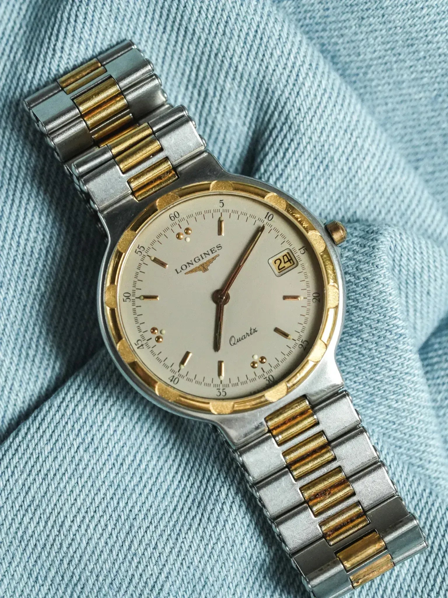 Montre Longines Conquest Vintage - 32mm Bicolore Date (Années 1980) - Atelier Victor