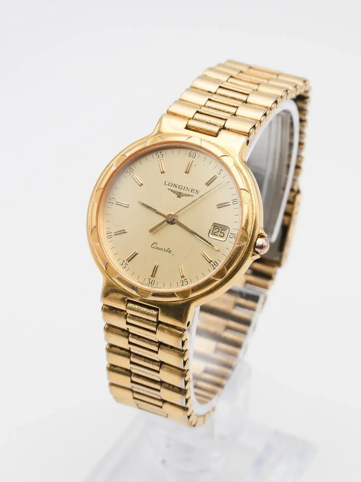 Montre Longines Conquest Vintage - 35mm Plaqué Or Date (Années 1990) - Atelier Victor
