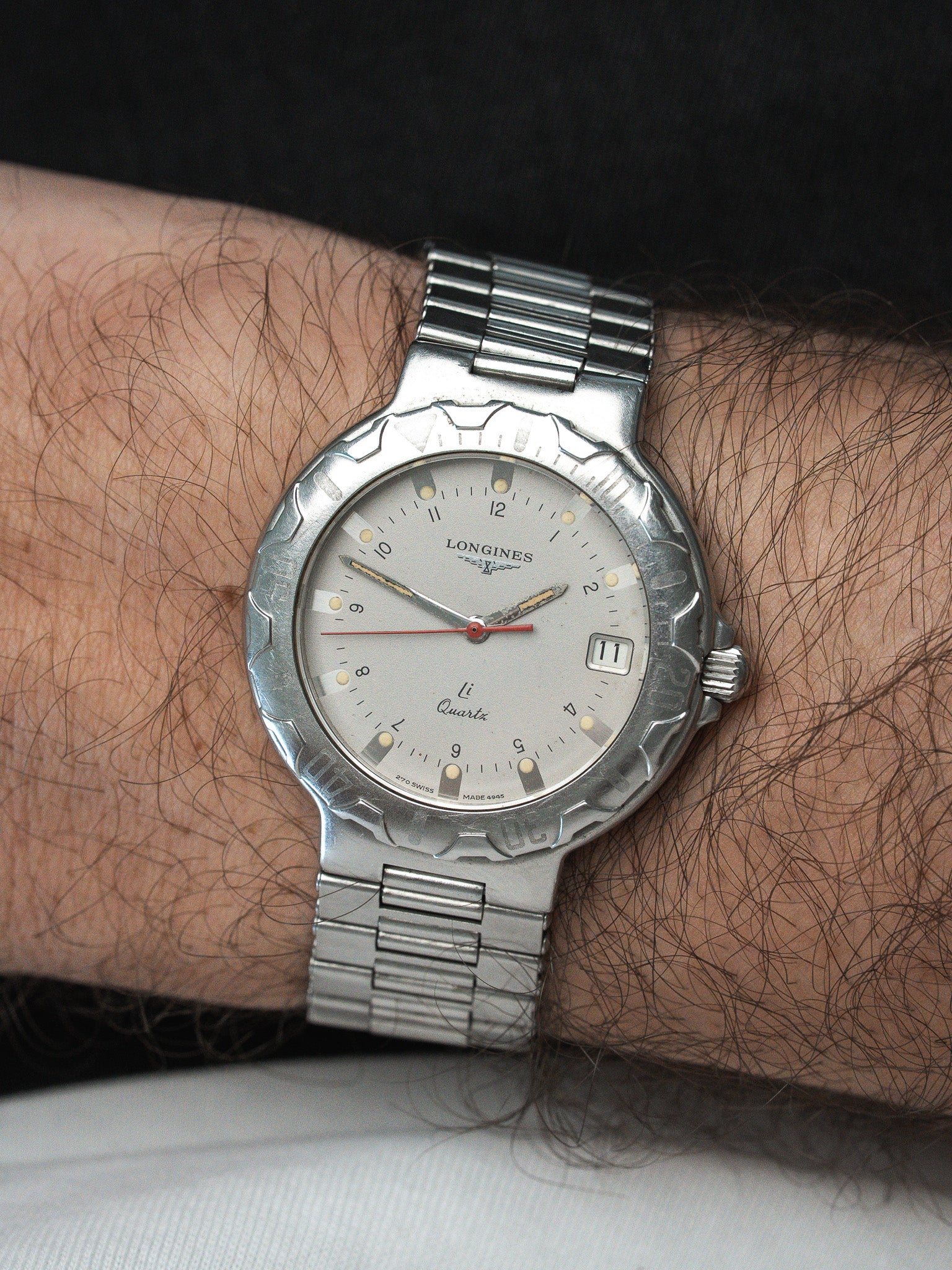 Montre Longines Conquest Vintage - Acier Li-Quartz Trotteuse Rouge (1980) - Atelier Victor