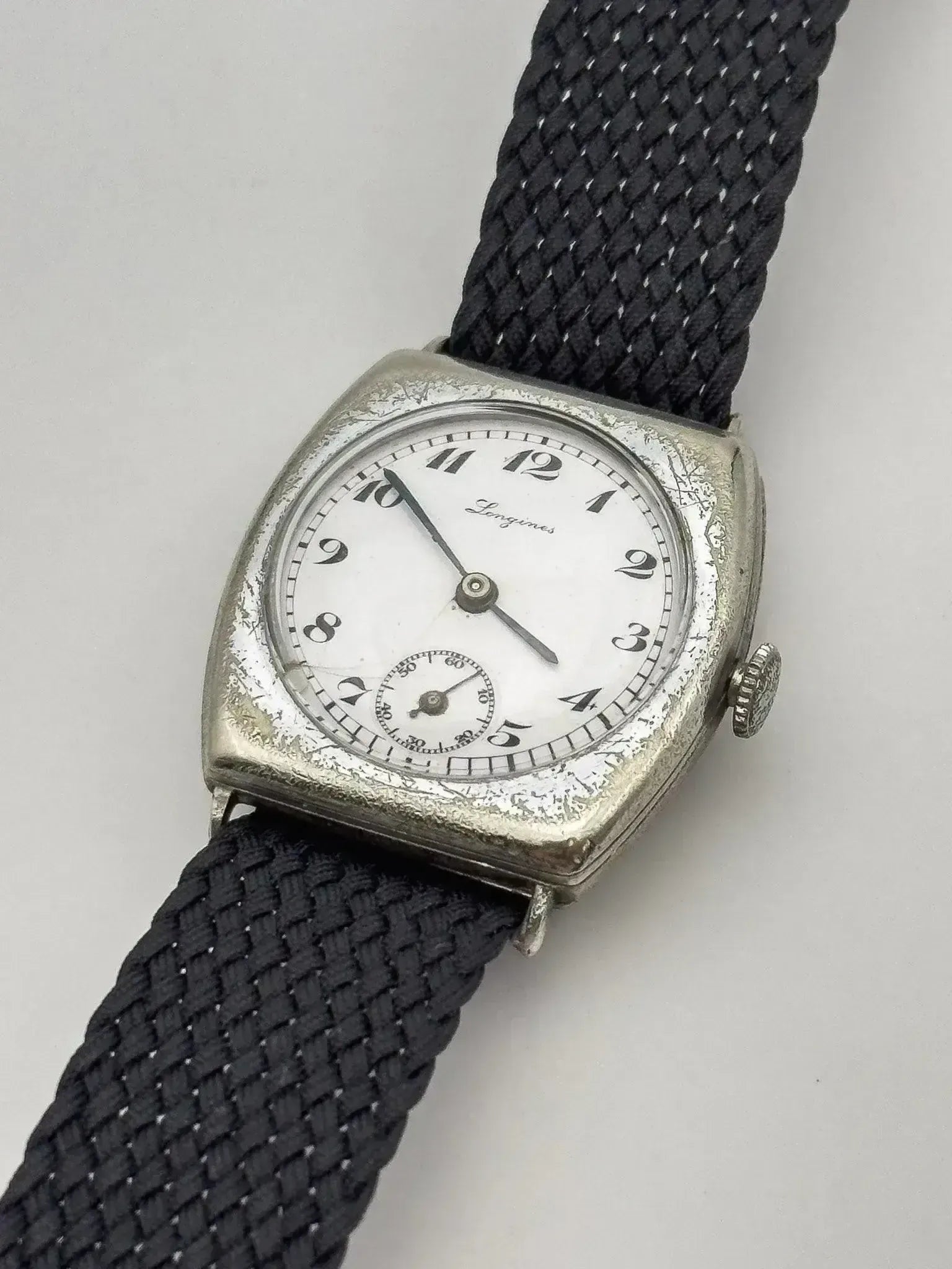 Montre Longines Militaire WW1 Vintage - Coussin Chrome (1913) - Atelier Victor