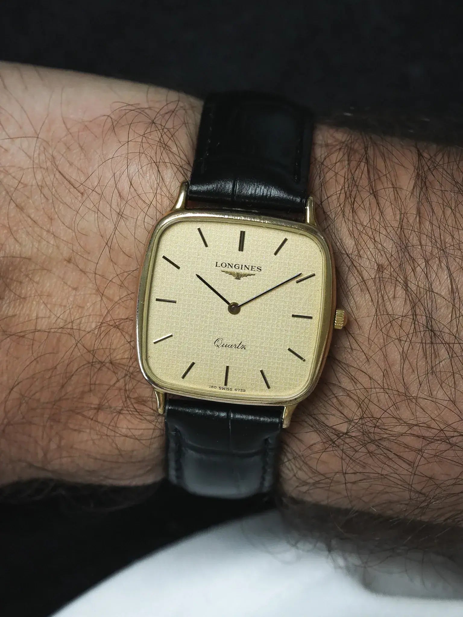 Montre Longines Vintage (1980s) - TV plaqué or Cadran clous de paris