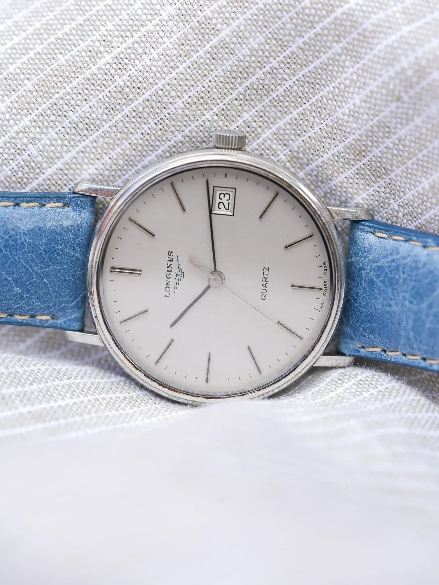 Montre Longines Vintage - 34mm Acier Date Ronde (Années 1980) - Atelier Victor