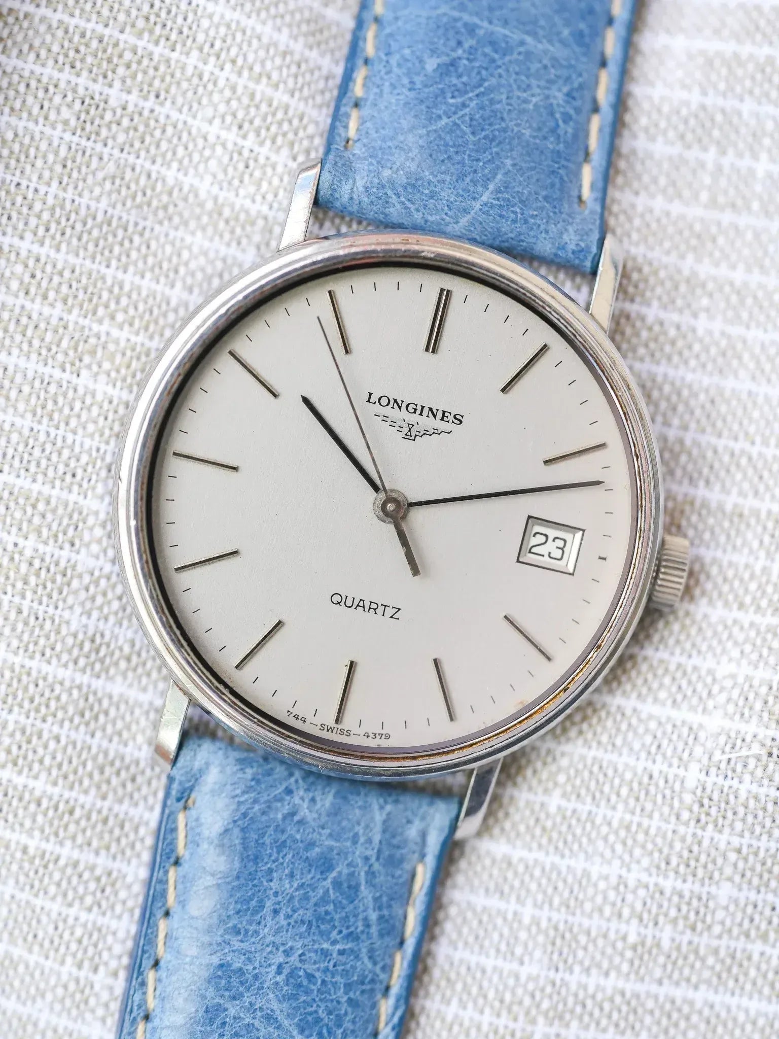 Montre Longines Vintage - 34mm Acier Date Ronde (Années 1980) - Atelier Victor