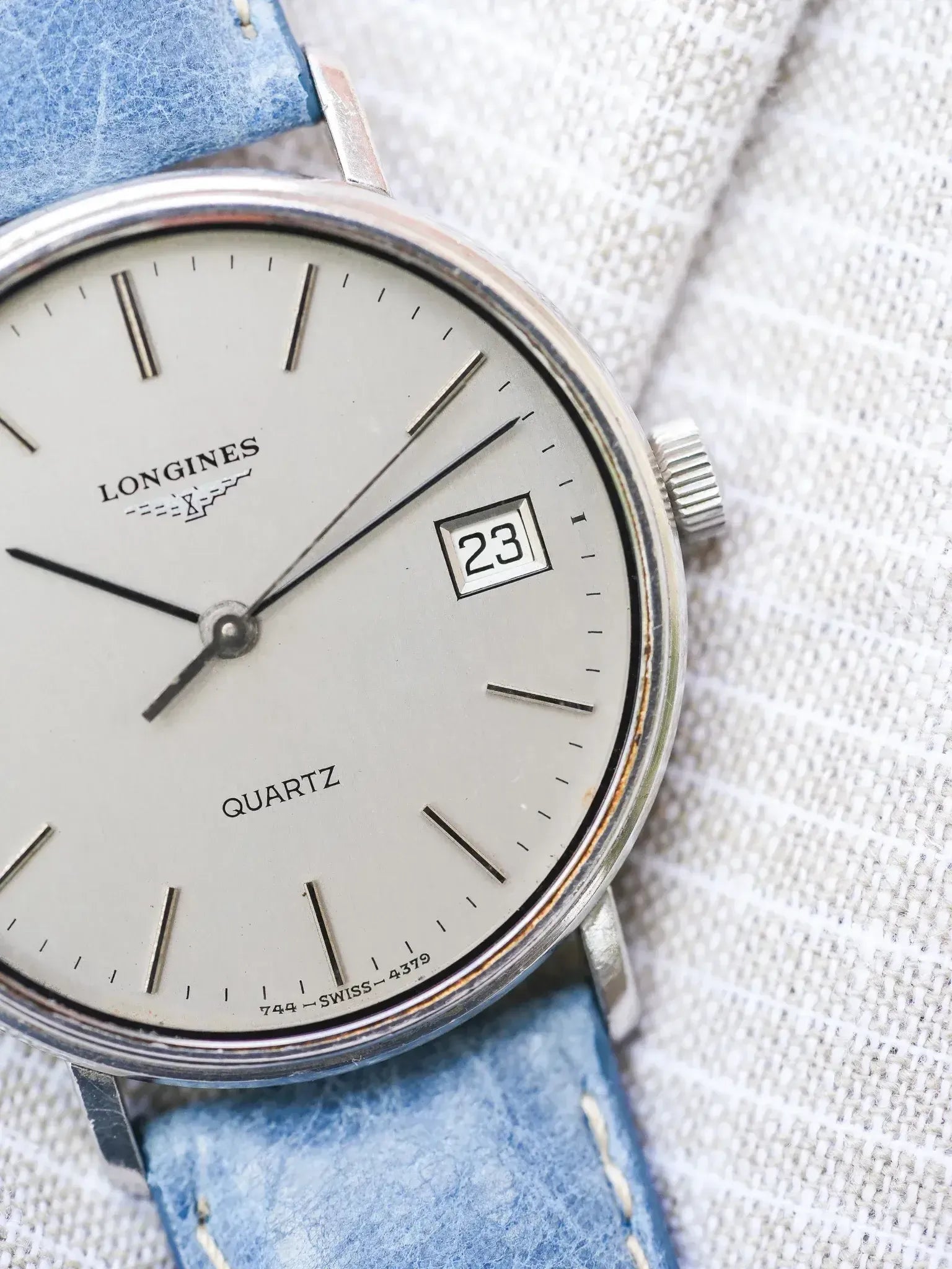 Montre Longines Vintage - 34mm Acier Date Ronde (Années 1980) - Atelier Victor