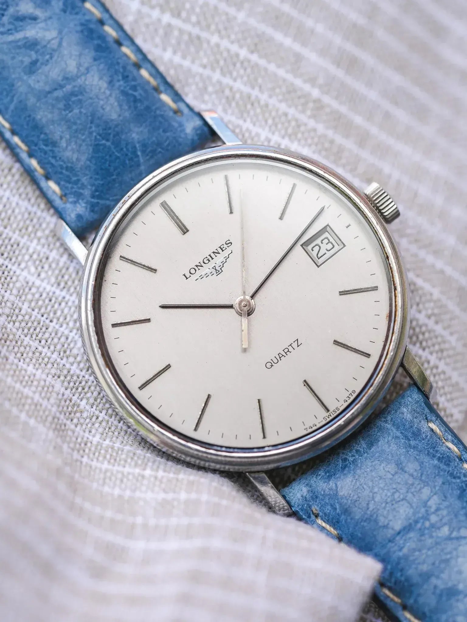 Montre Longines Vintage - 34mm Acier Date Ronde (Années 1980) - Atelier Victor