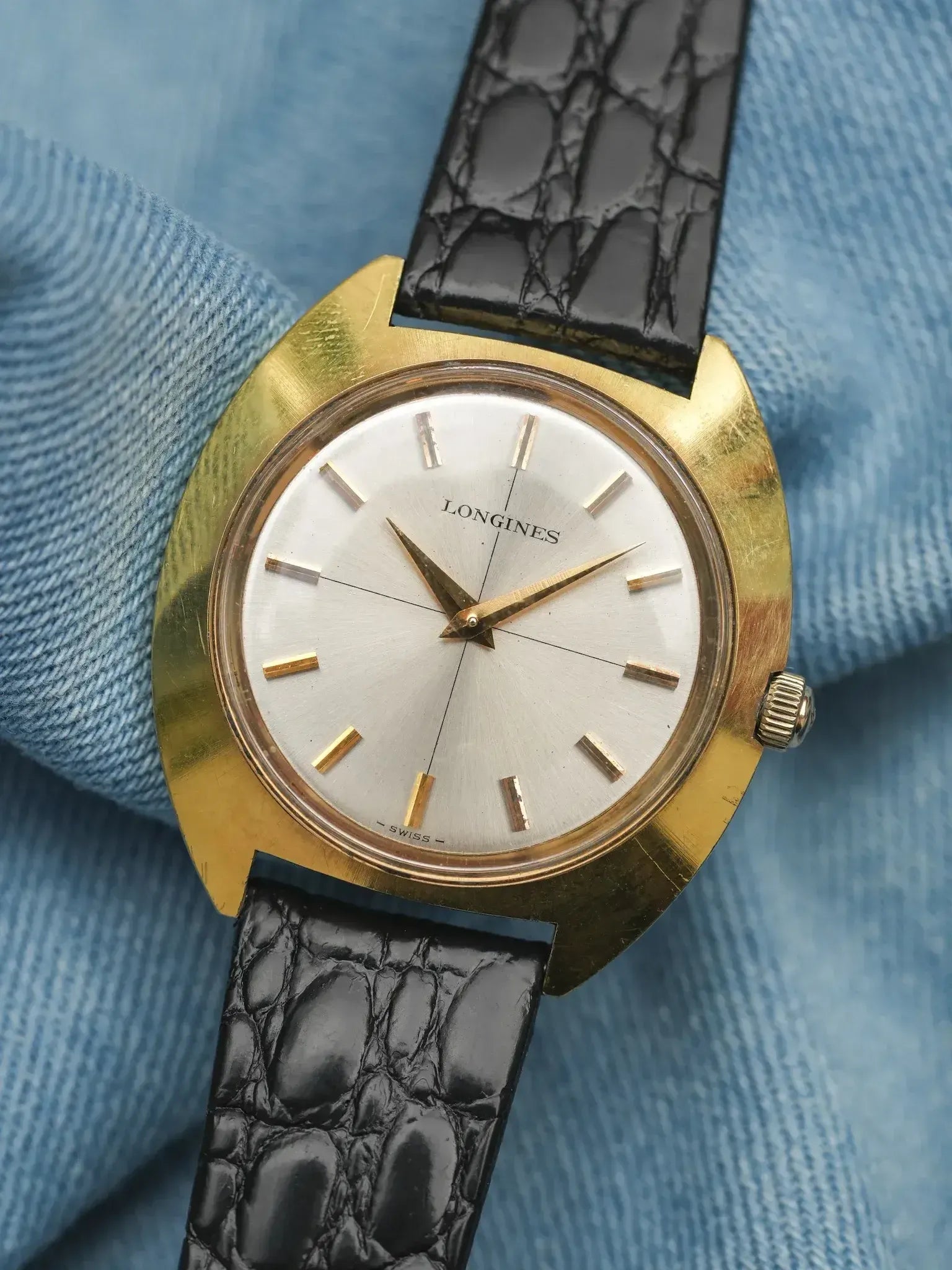 Longines - Disco Dauphine plaqué or - 1970s - Atelier Victor