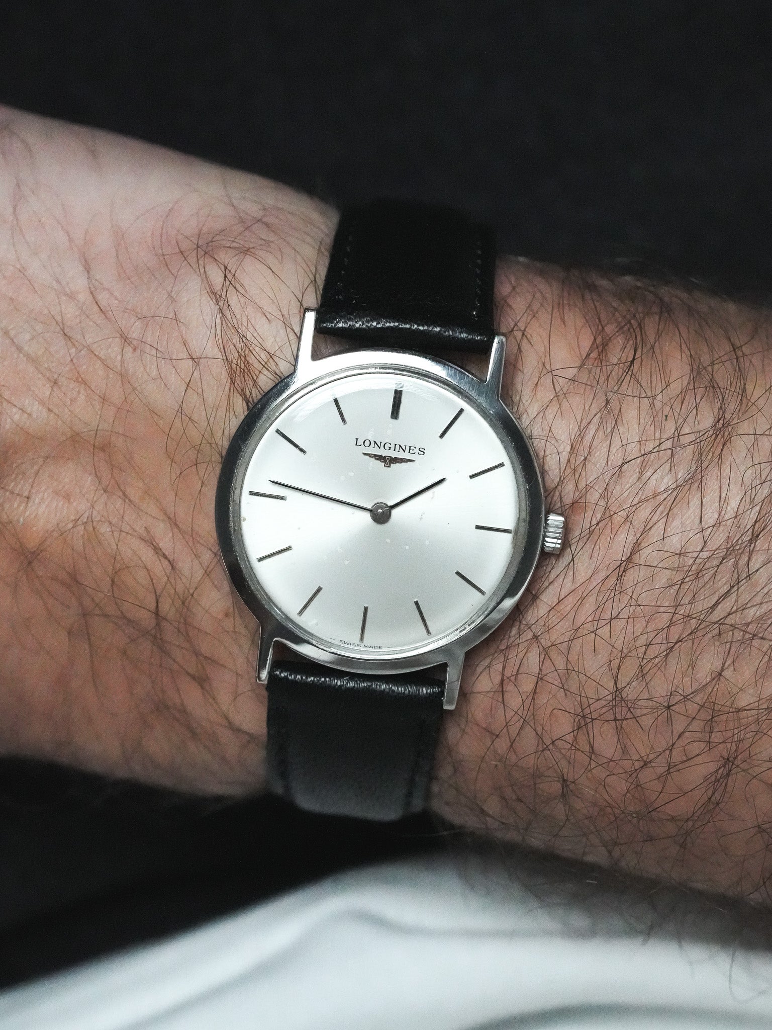 Longines Vintage - Black Index Mechanical Dress Watch (1975)