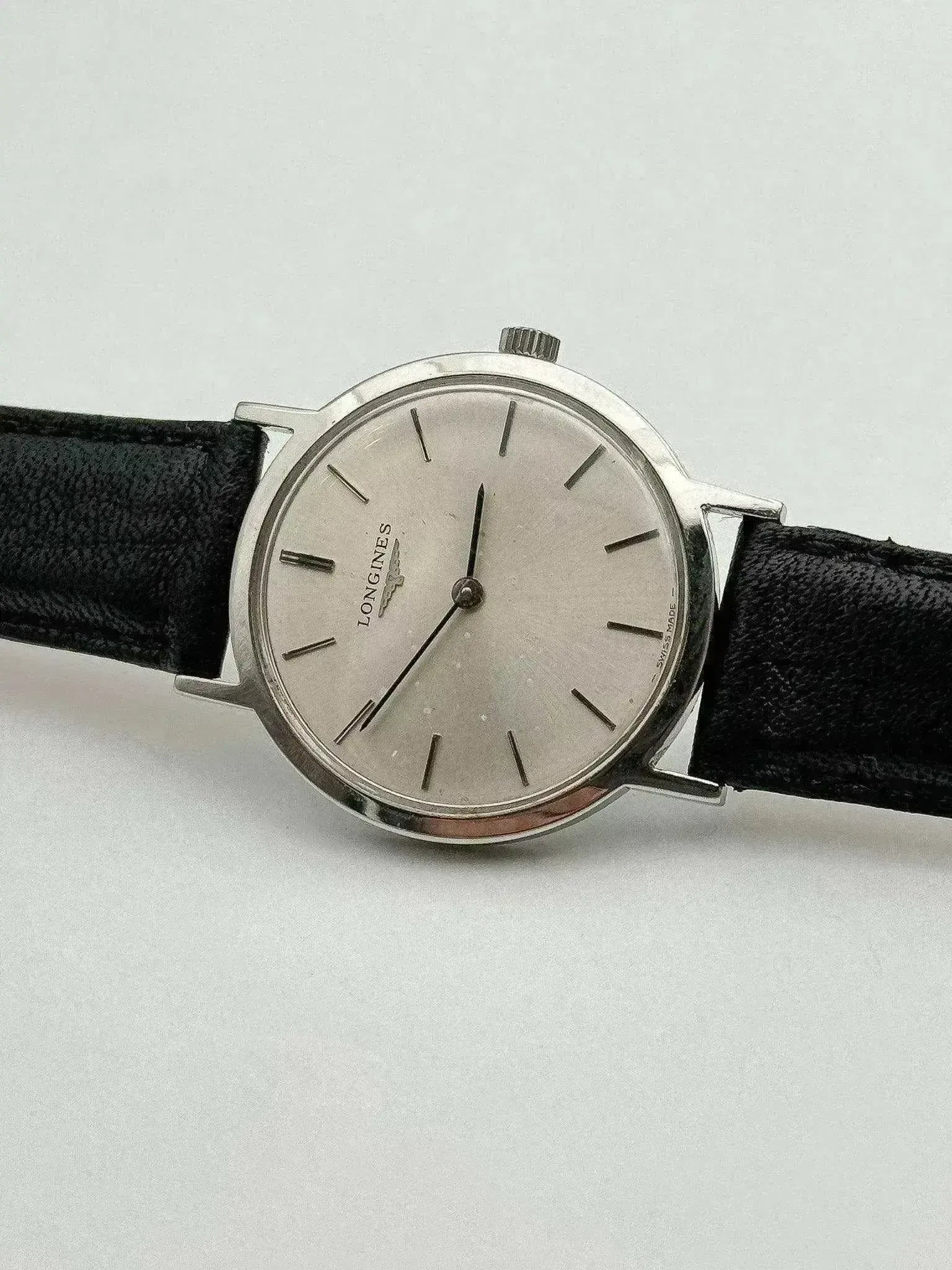 Longines - Montre habillée mécanique Index Noir - 1975 - Atelier Victor