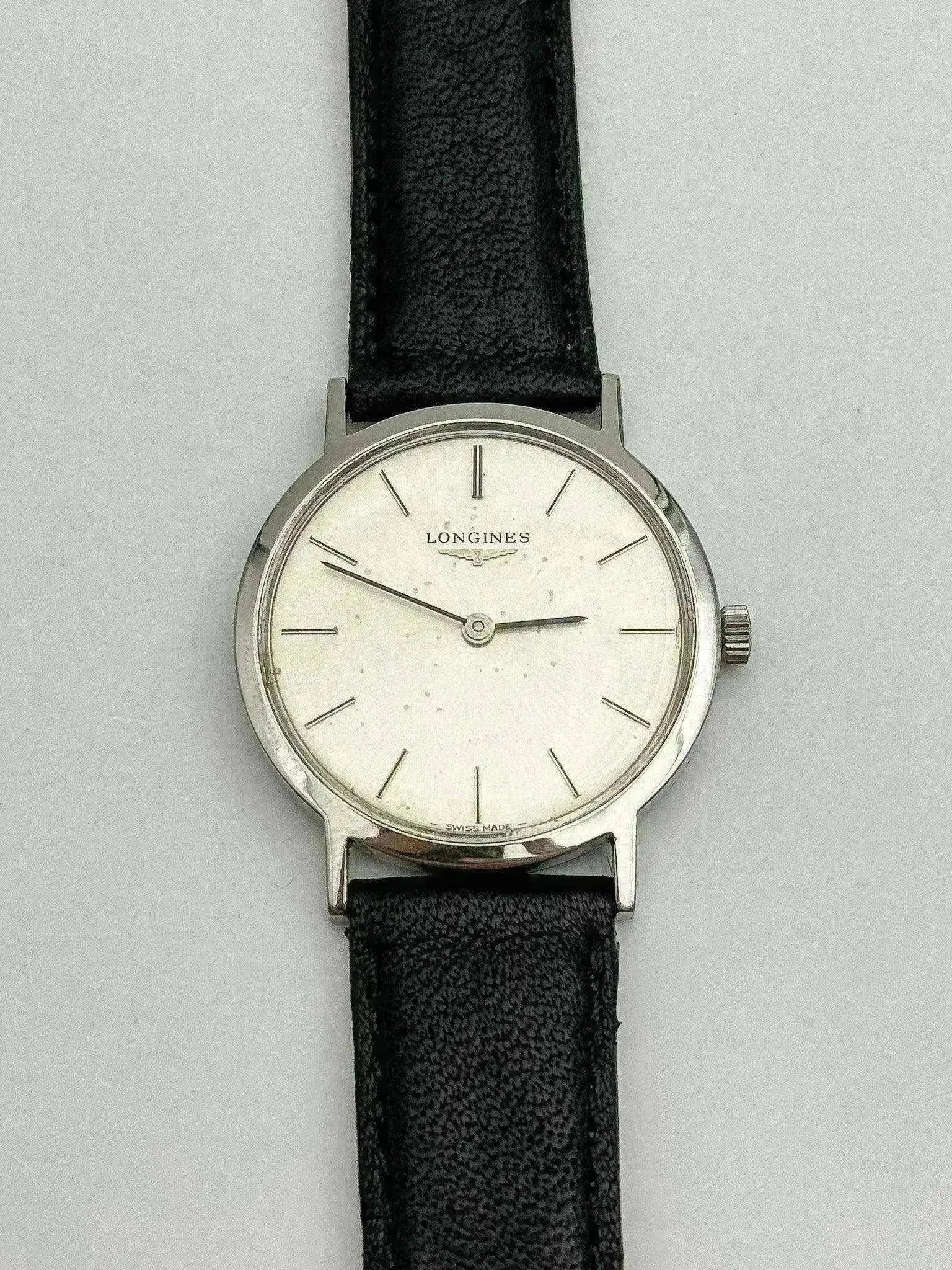 Montre Longines Vintage - Dress Watch mécanique Index Noir (1975) - Atelier Victor