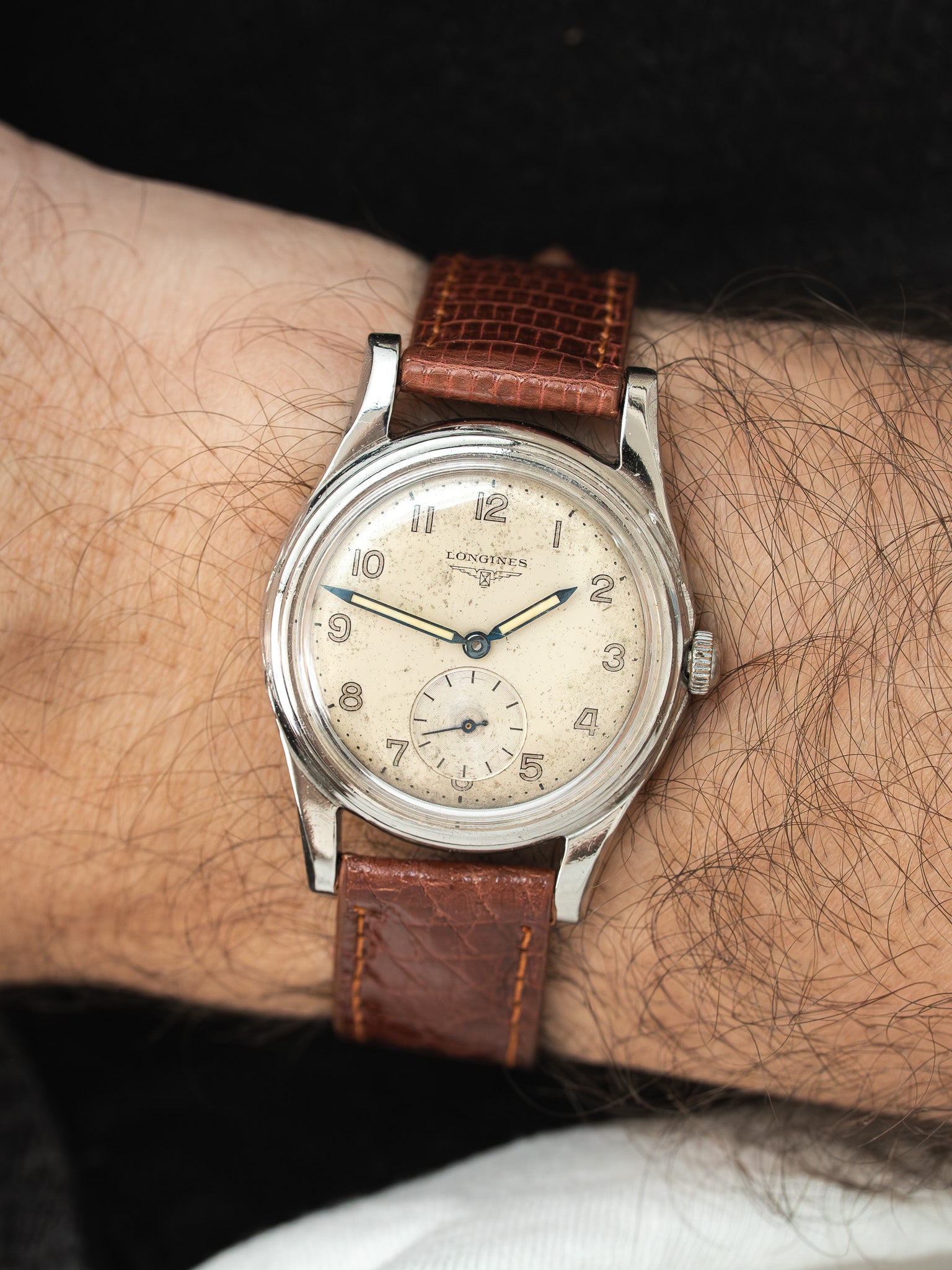 Vintage Longines Military Patina Watch (1951)