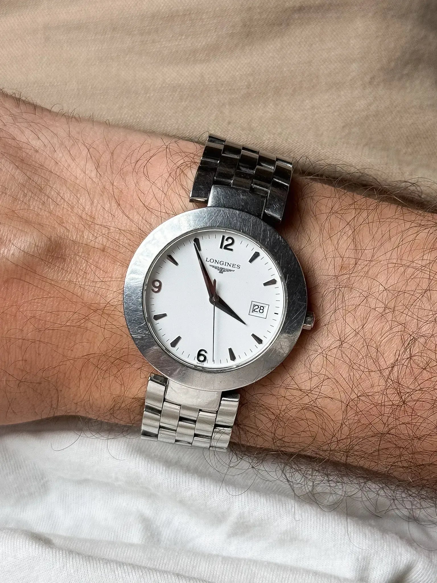 Montre Longines Vintage - Ronde Acier Quartz 37mm (Années 1990) - Atelier Victor