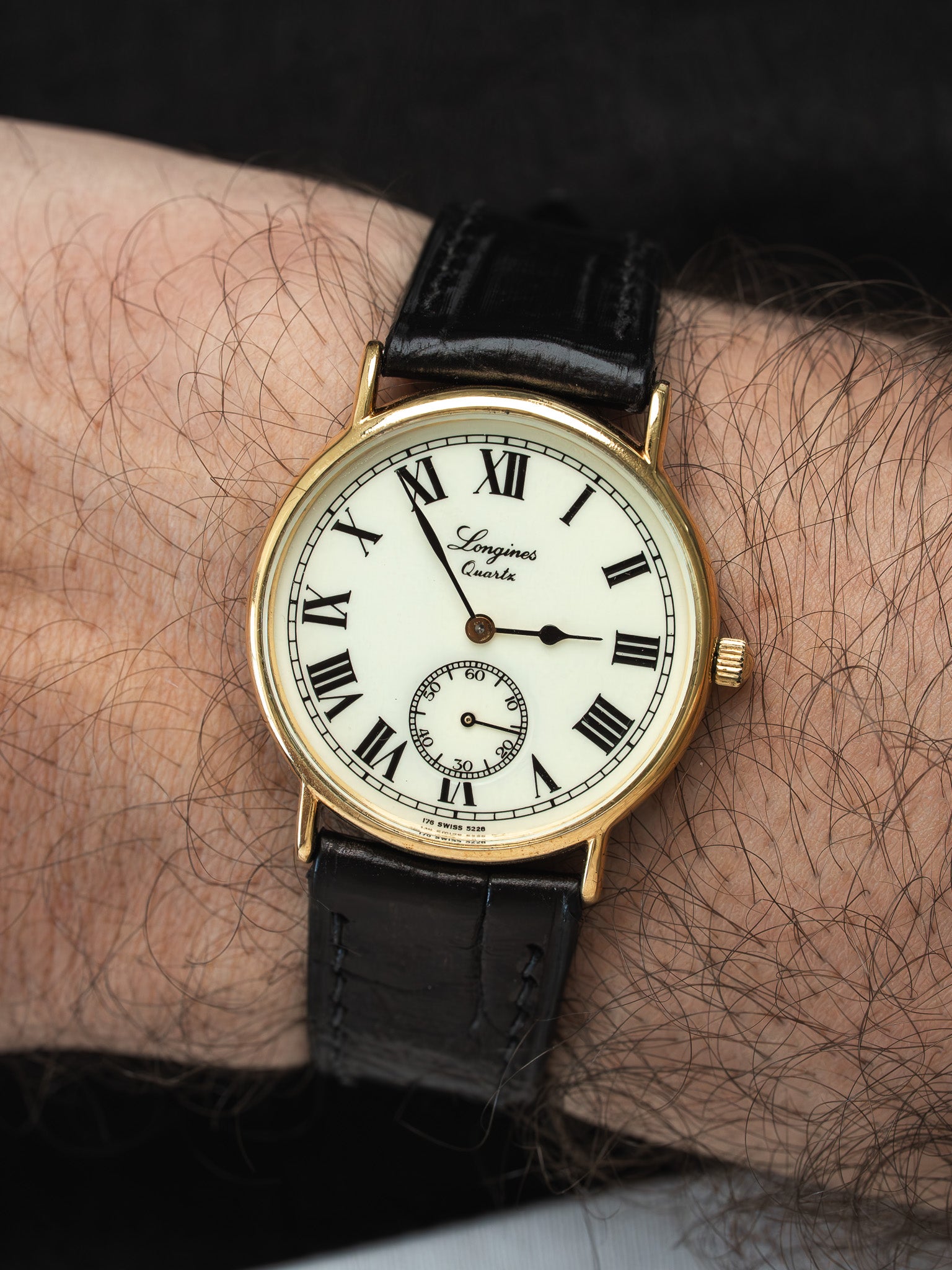 Montre Longines Vintage - Ronde Or Index Romain (Années 1980) - Atelier Victor