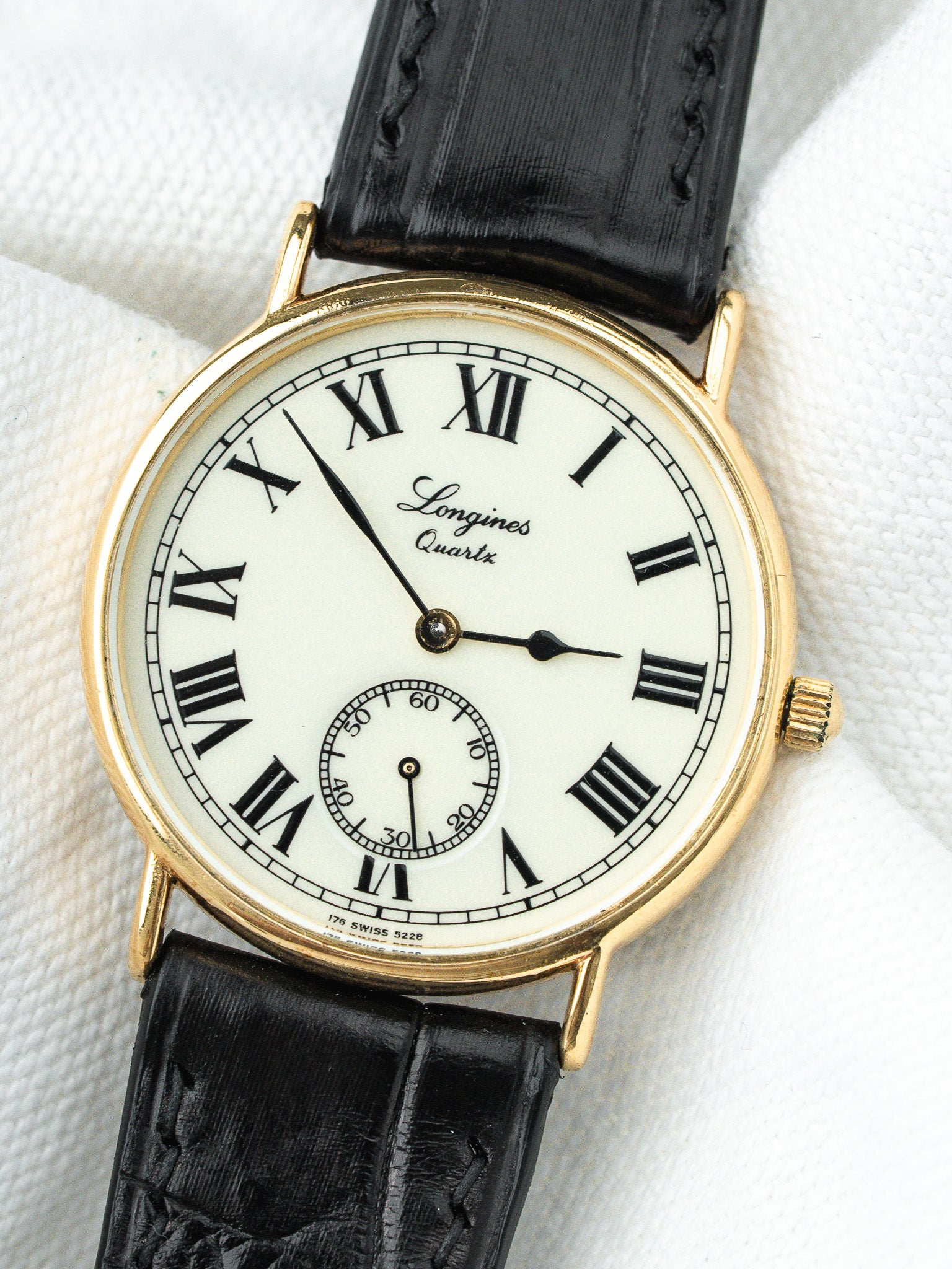 Montre Longines Vintage - Ronde Or Index Romain (Années 1980) - Atelier Victor