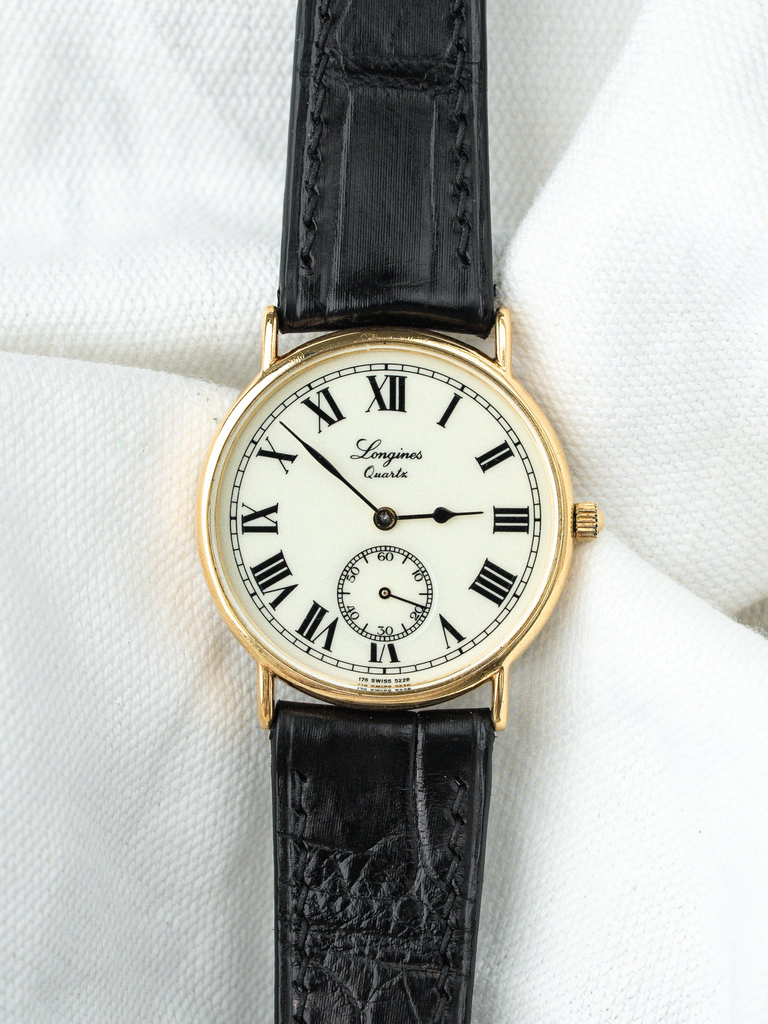 Montre Longines Vintage - Ronde Or Index Romain (Années 1980) - Atelier Victor