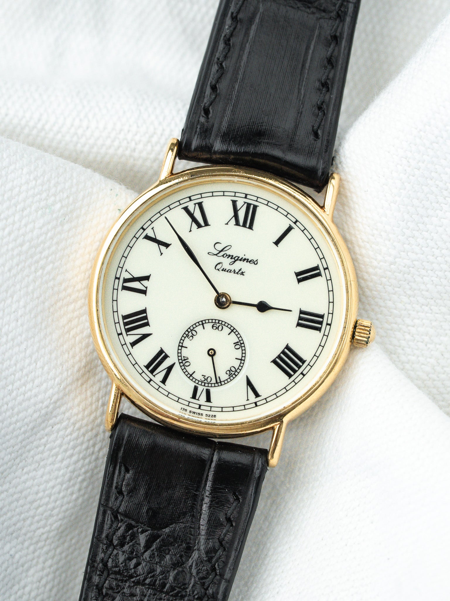 Montre Longines Vintage - Ronde Or Index Romain (Années 1980) - Atelier Victor
