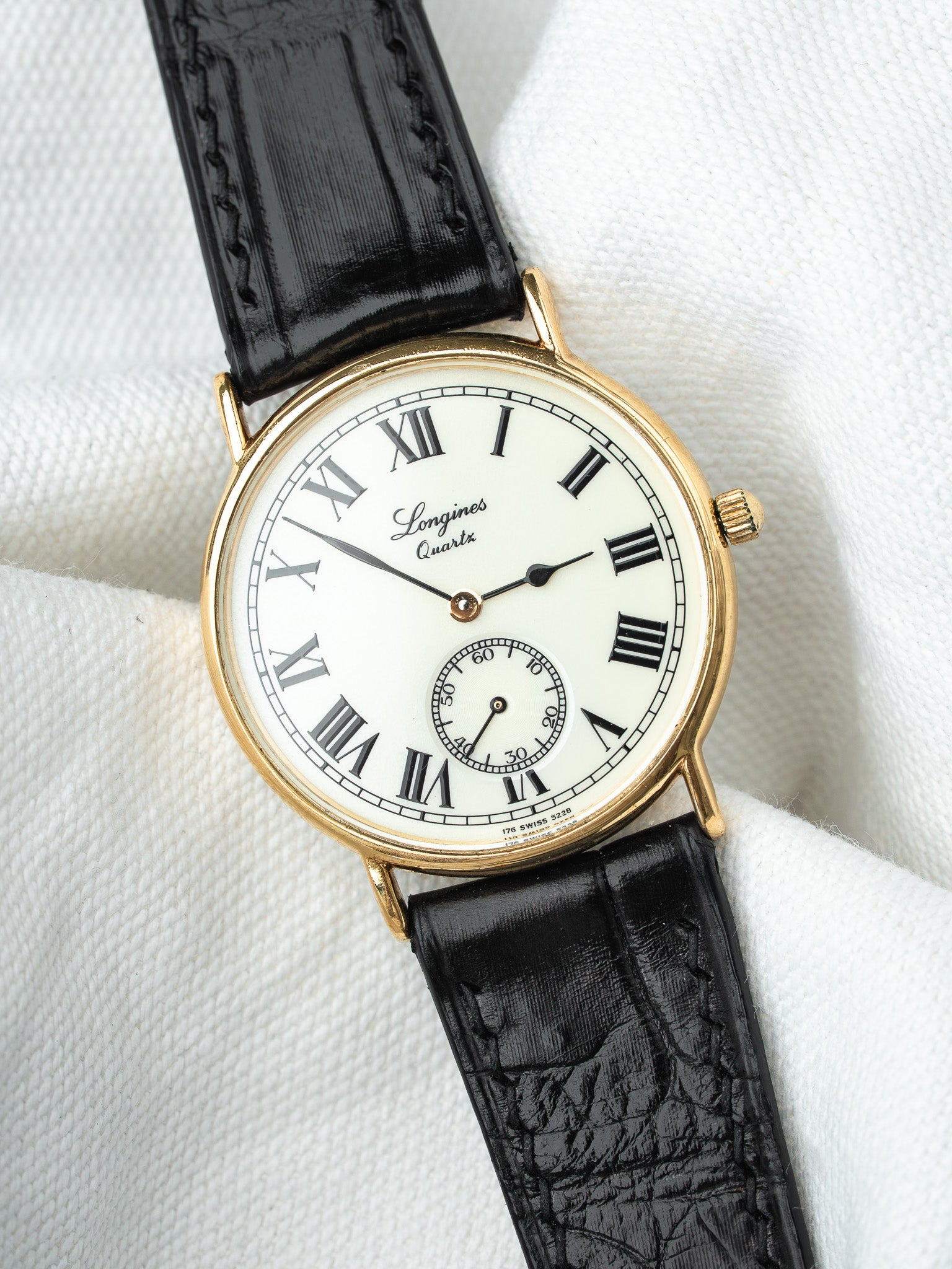 Montre Longines Vintage - Ronde Or Index Romain (Années 1980) - Atelier Victor