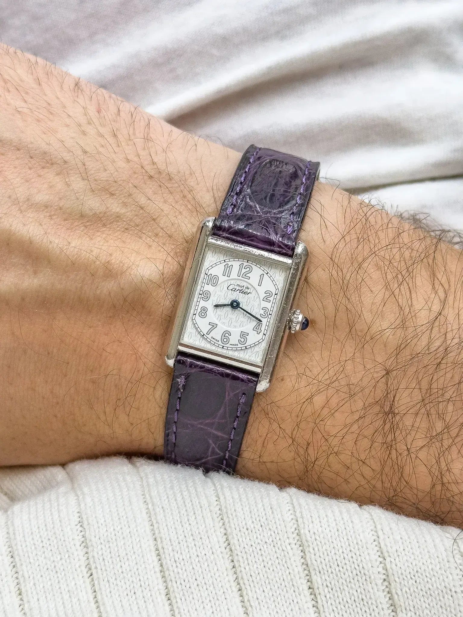 Montre Must de Cartier Tank SM Vintage - Argent Massif (Années 1990) - Atelier Victor