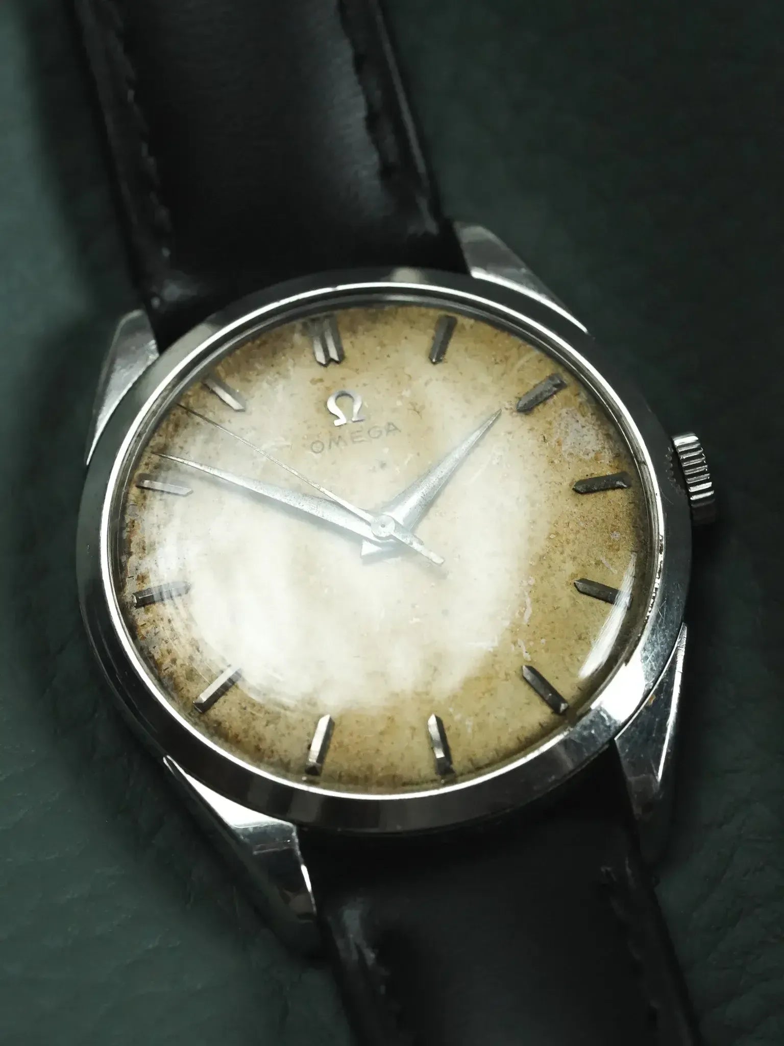 Montre Omega 2910-5 Vintage - 34mm Acier Patine (1958) - Atelier Victor