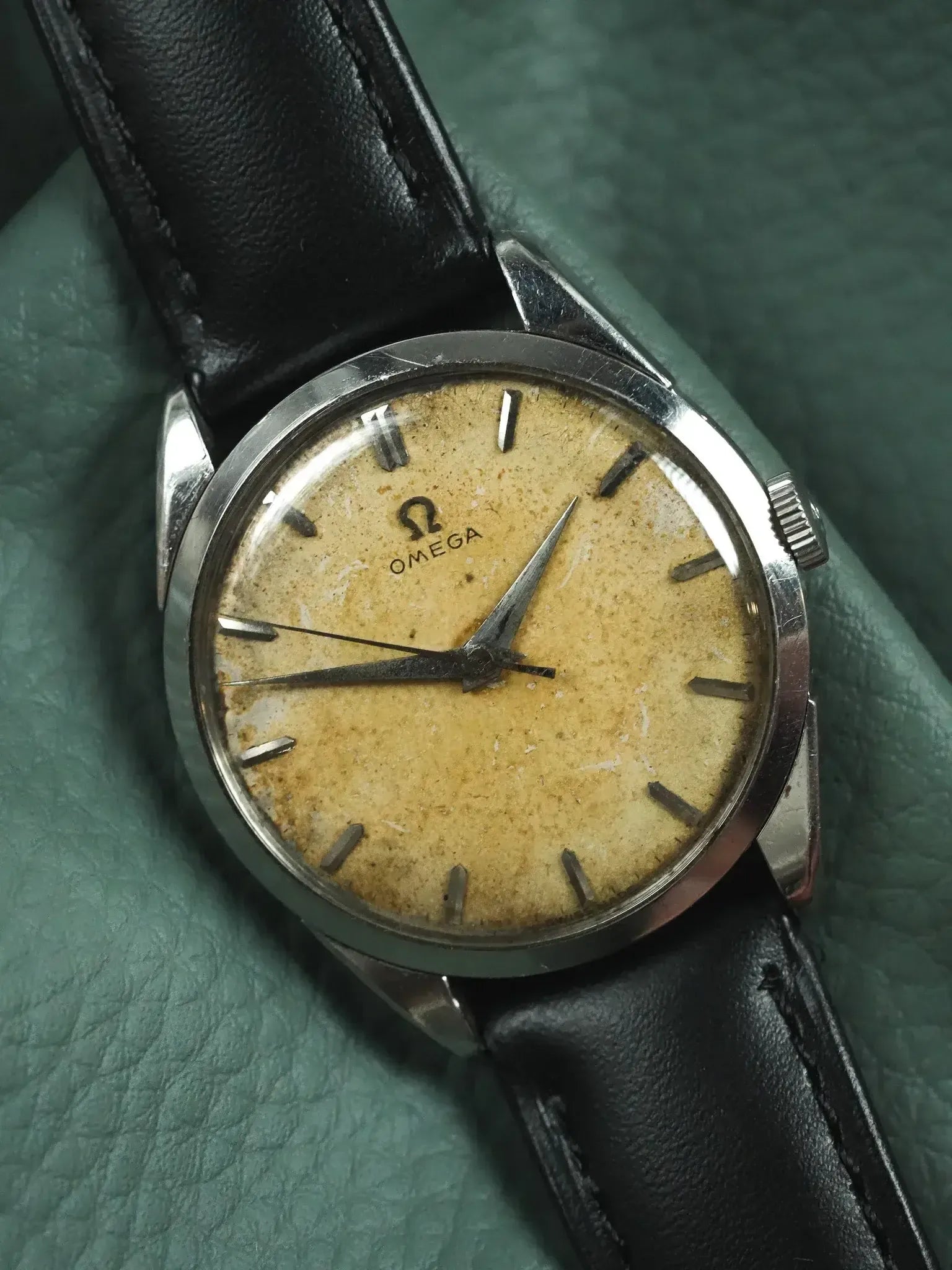 Montre Omega 2910-5 Vintage - 34mm Acier Patine (1958) - Atelier Victor