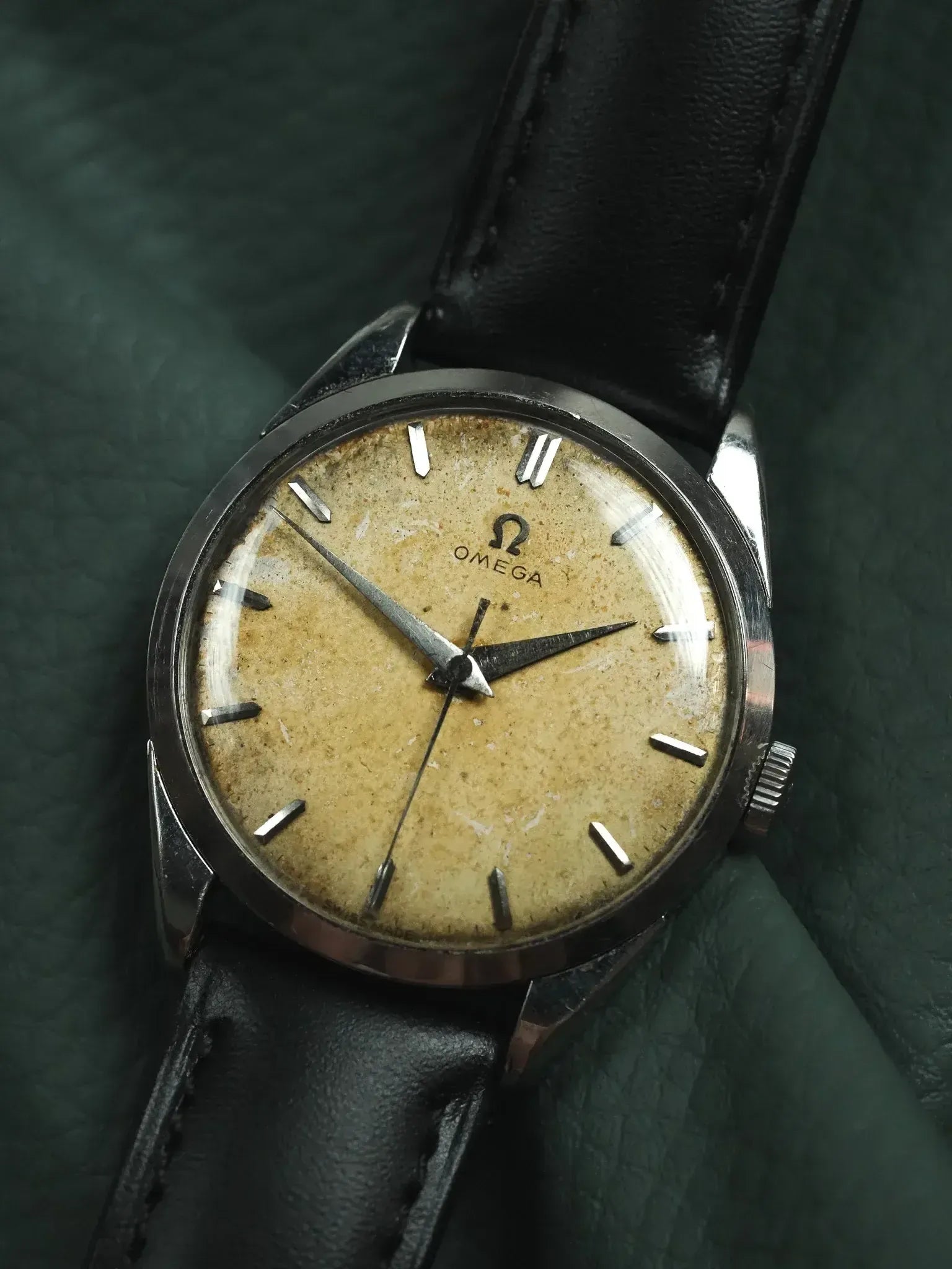 Montre Omega 2910-5 Vintage - 34mm Acier Patine (1958) - Atelier Victor