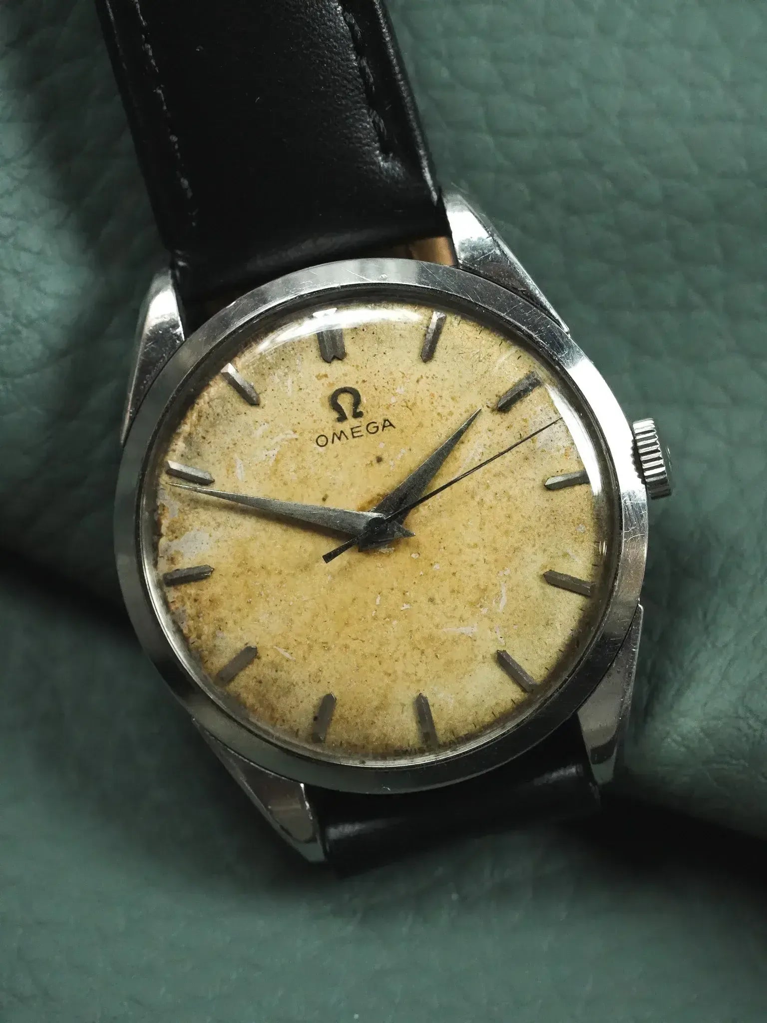 Montre Omega 2910-5 Vintage - 34mm Acier Patine (1958) - Atelier Victor