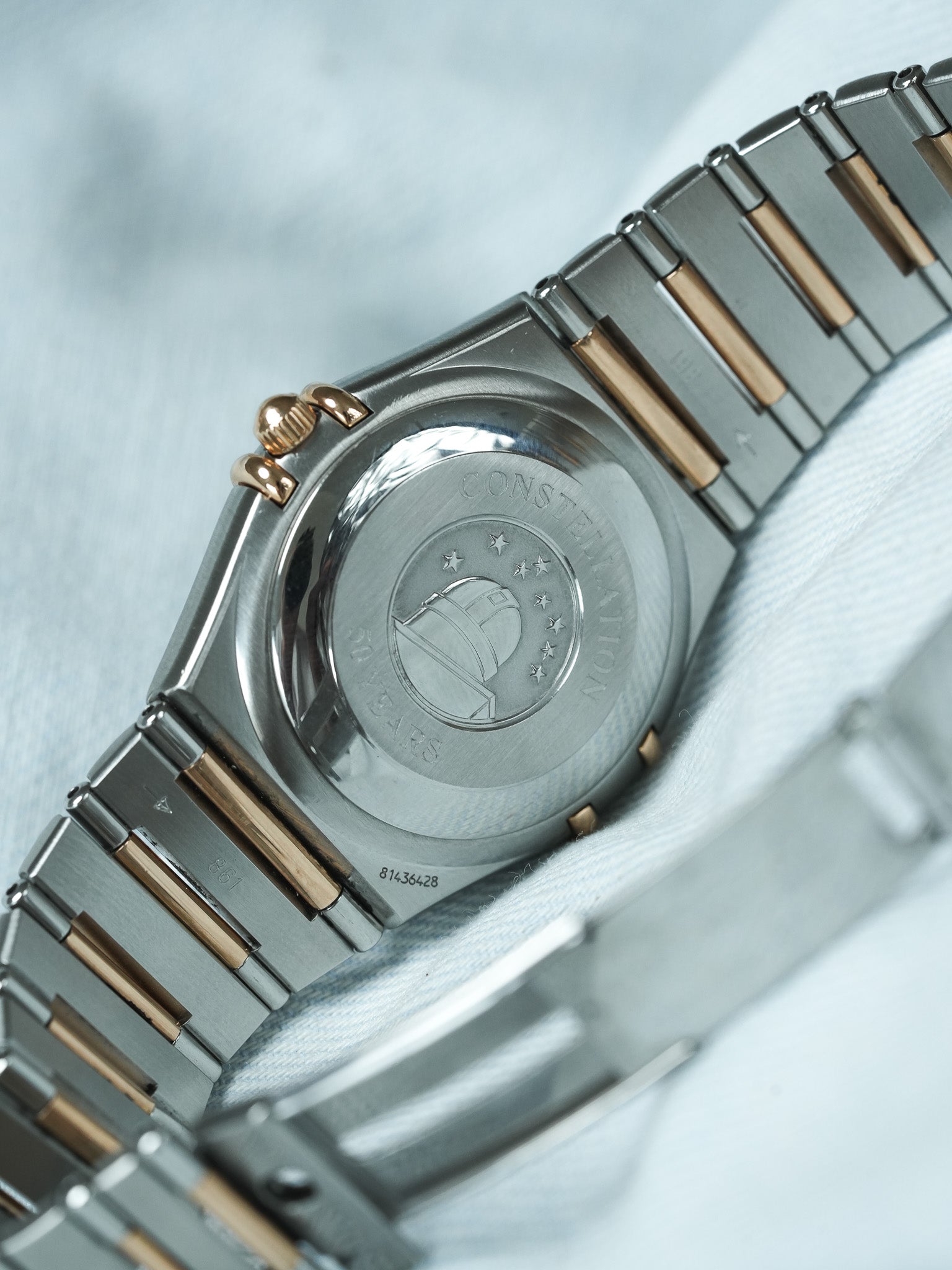 Reloj Omega Constellation 50th Anniversary 1304.35.00 - Acero Oro Rosa Diamantes (Años 2000)