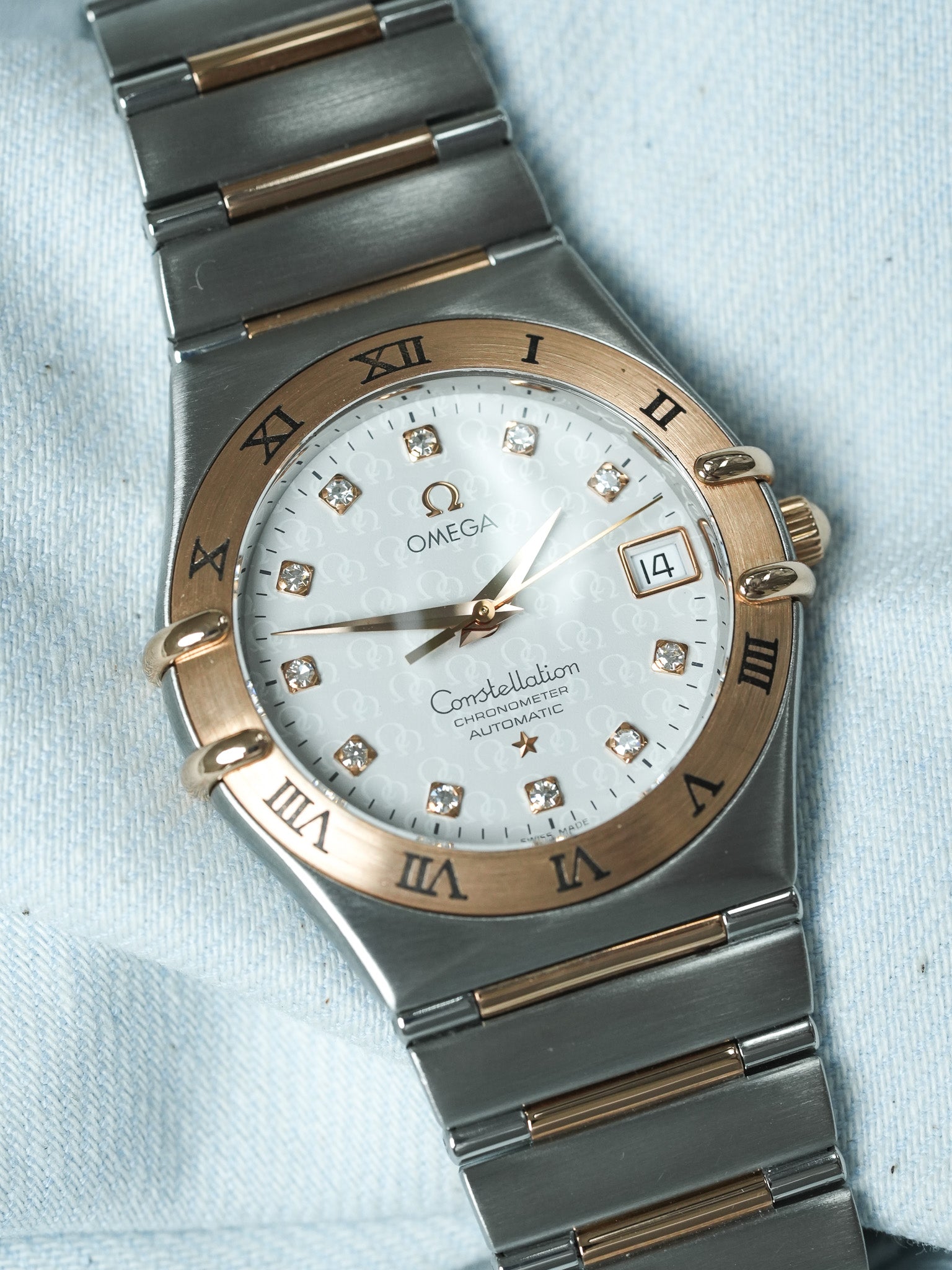 Reloj Omega Constellation 50th Anniversary 1304.35.00 - Acero Oro Rosa Diamantes (Años 2000)