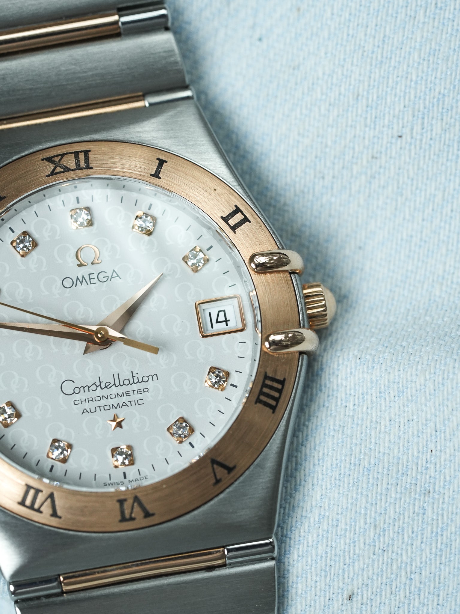 Reloj Omega Constellation 50th Anniversary 1304.35.00 - Acero Oro Rosa Diamantes (Años 2000)