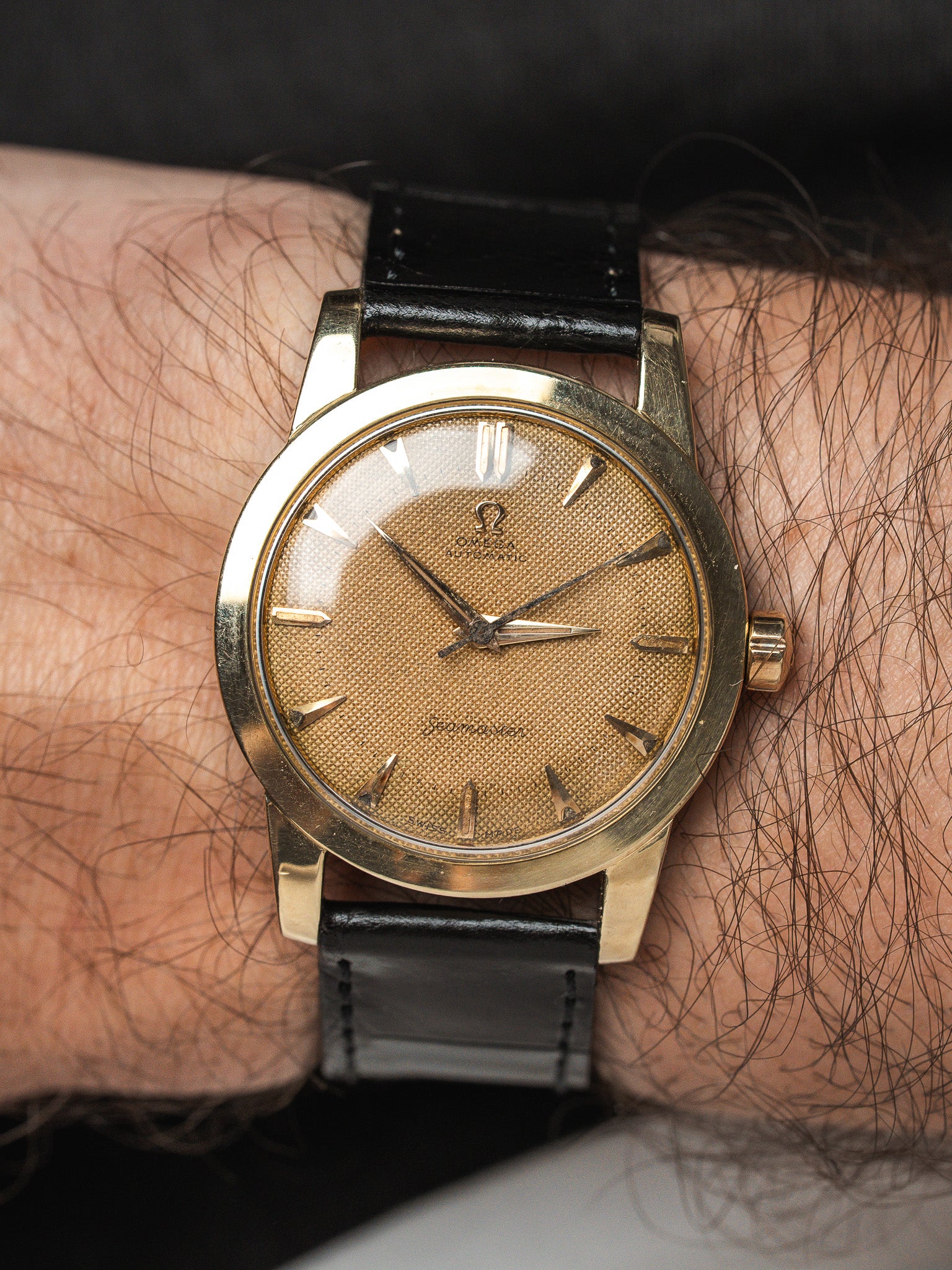 Montre Omega Seamaster Automatique Or — Nid d'Abeille (1950)